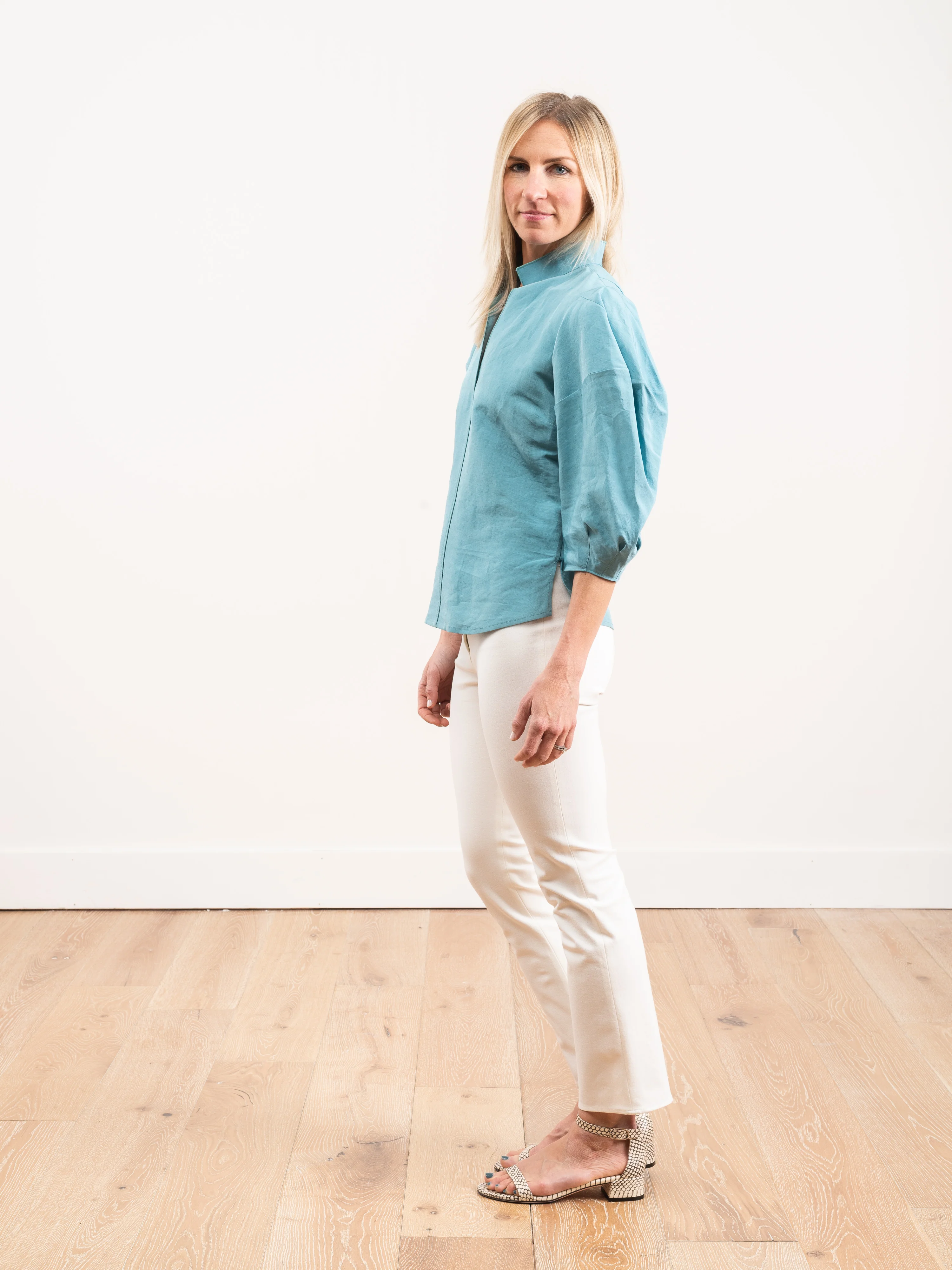 rachel comey amplus top aqua - Image 2