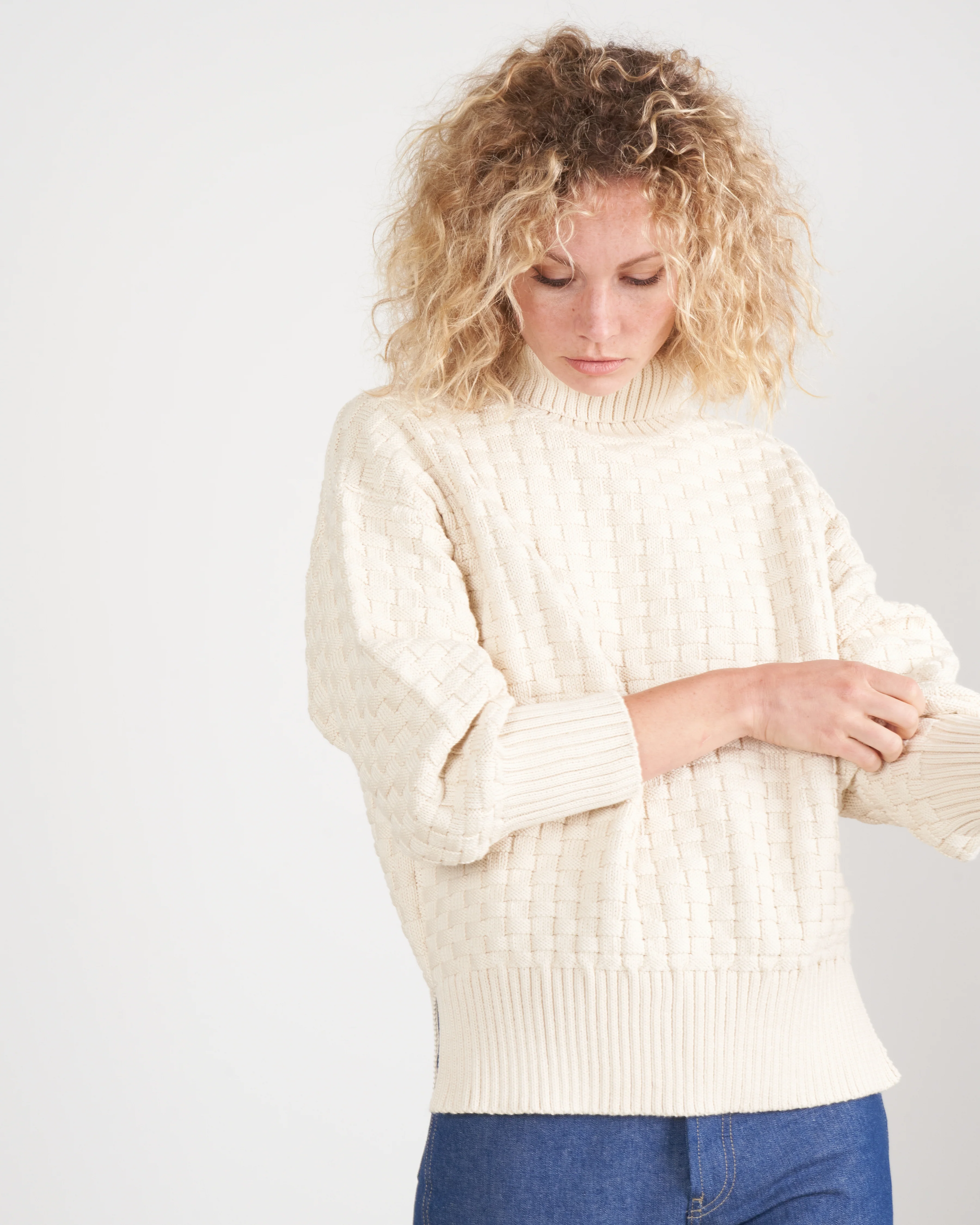 composite pullover - ecru