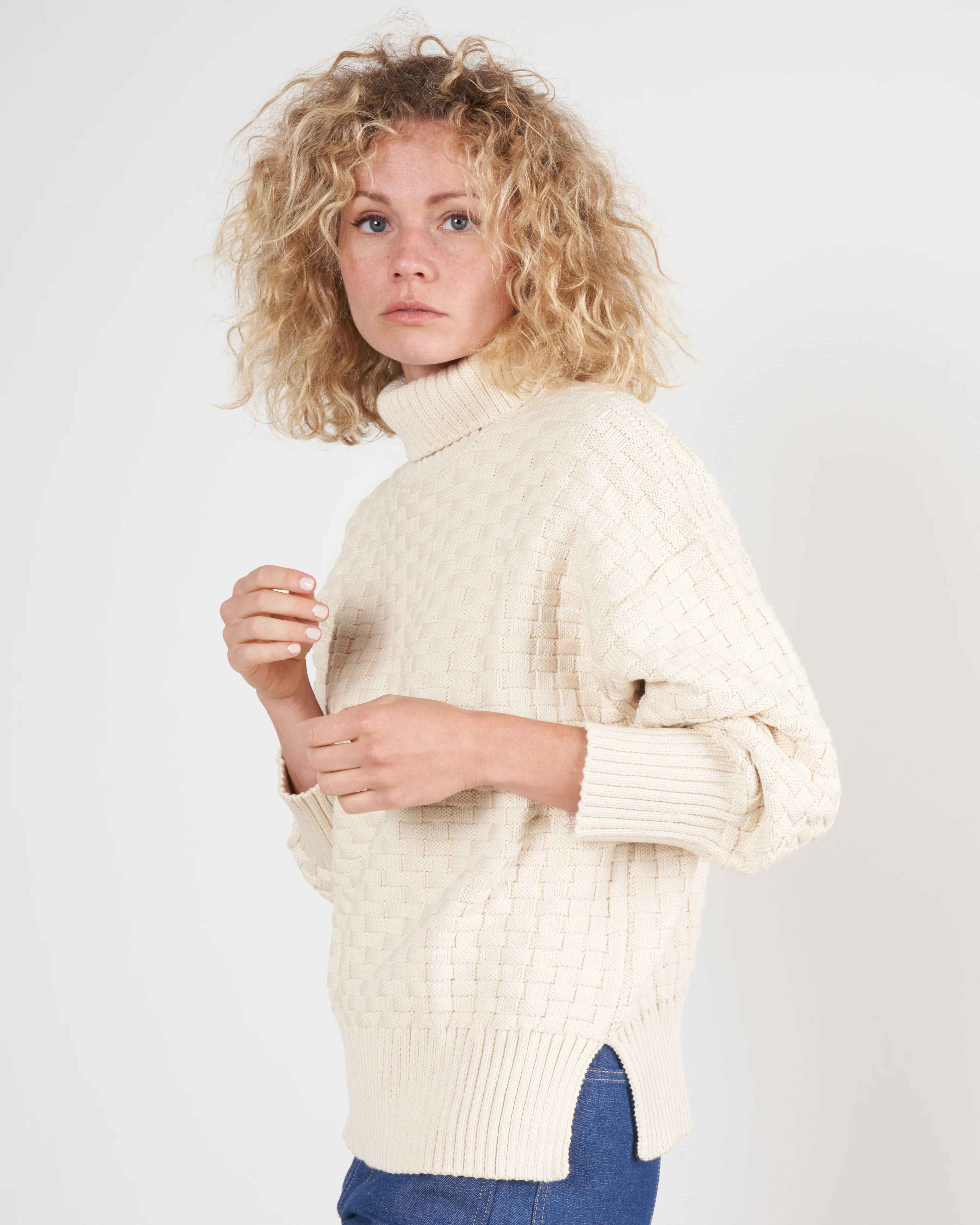 composite pullover - ecru - Image 3