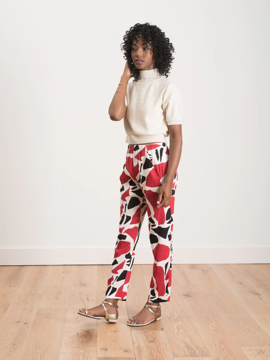 cropped tee sweater- ivory