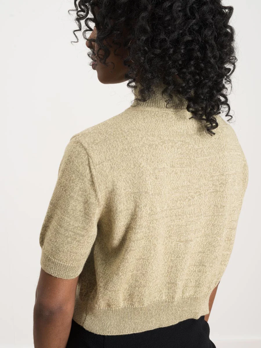 cropped tee sweater - lime - Image 5
