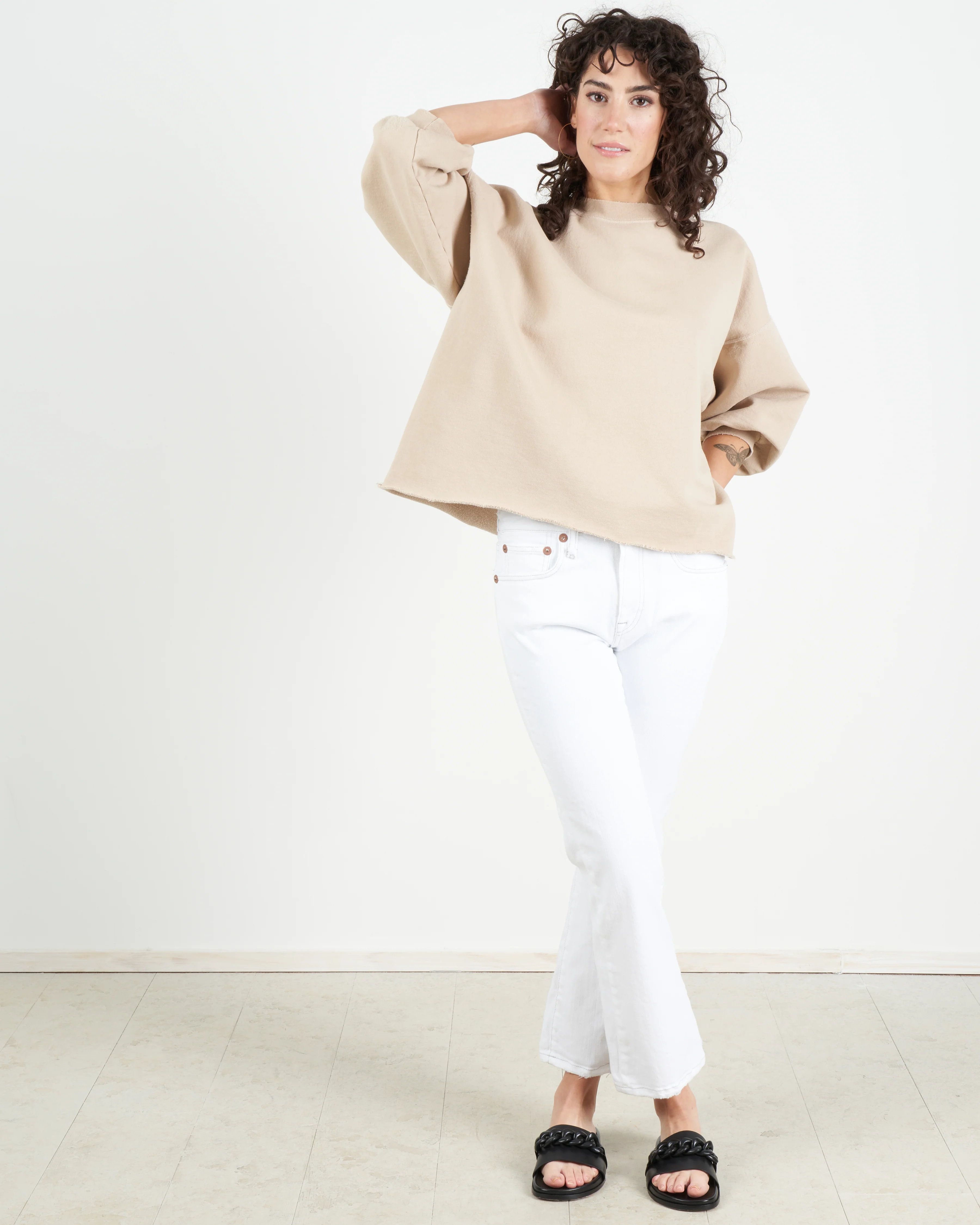 fond sweatshirt - beige - Image 2