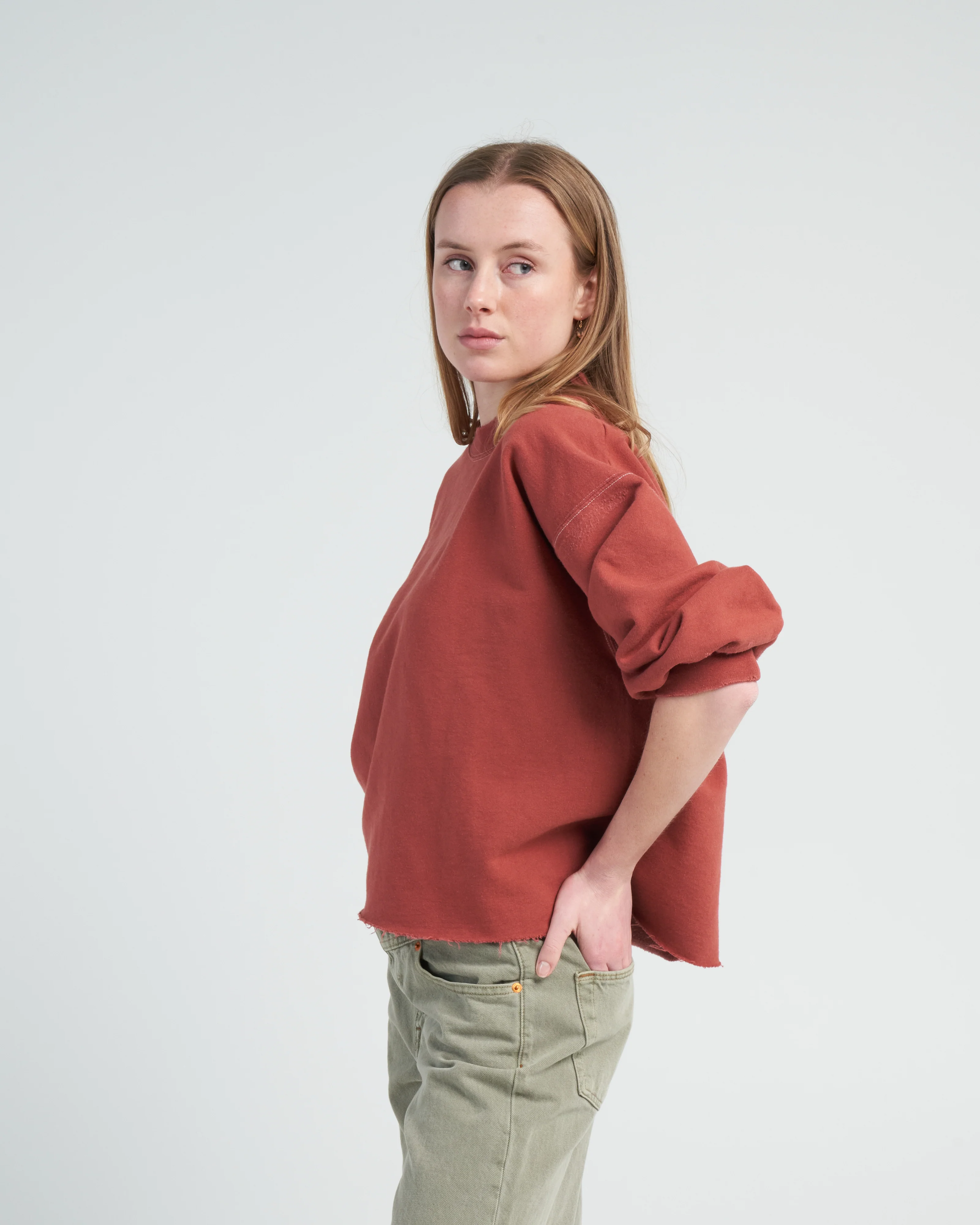 fond sweatshirt - brick - Image 3