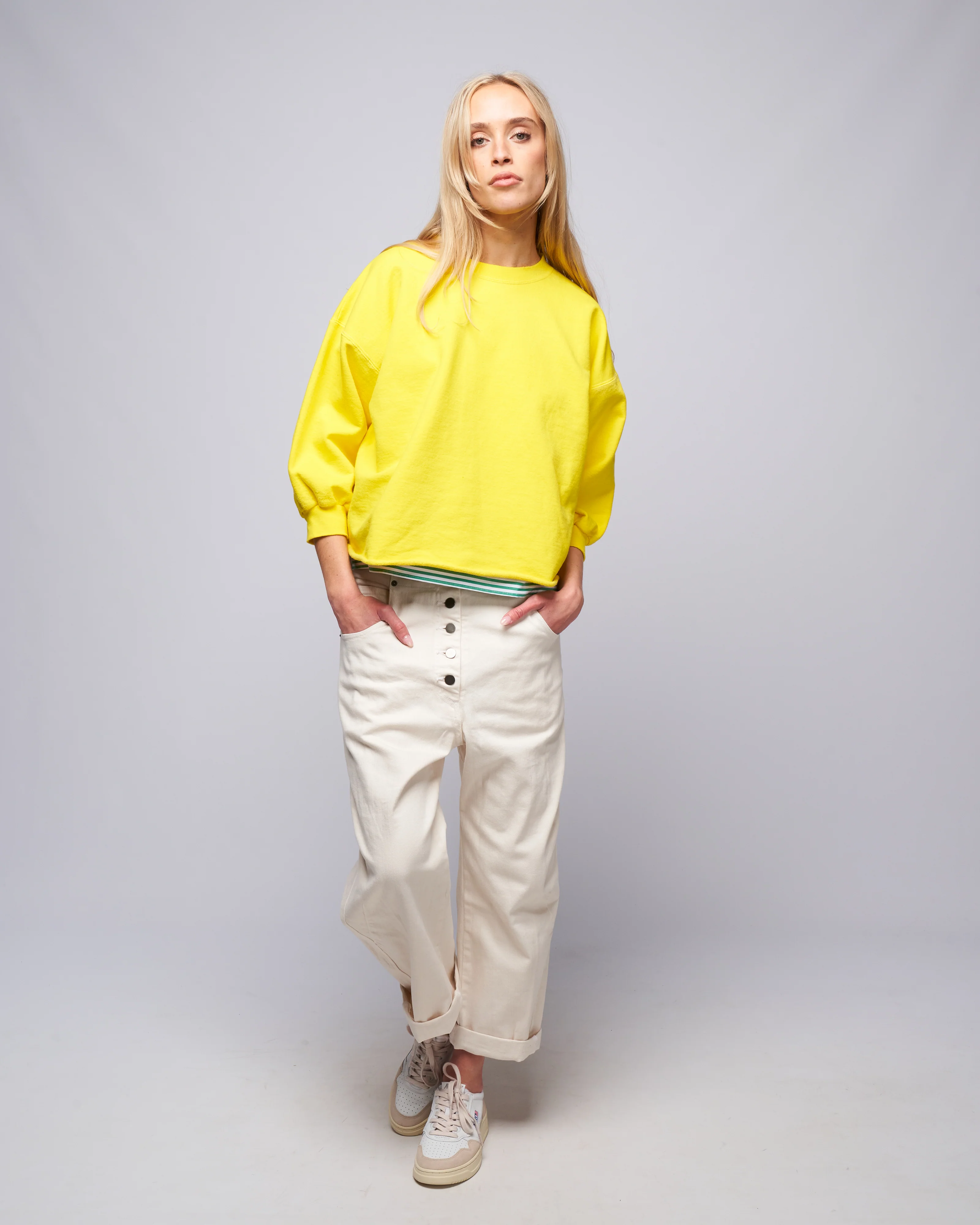 fond sweatshirt - citron - Image 2