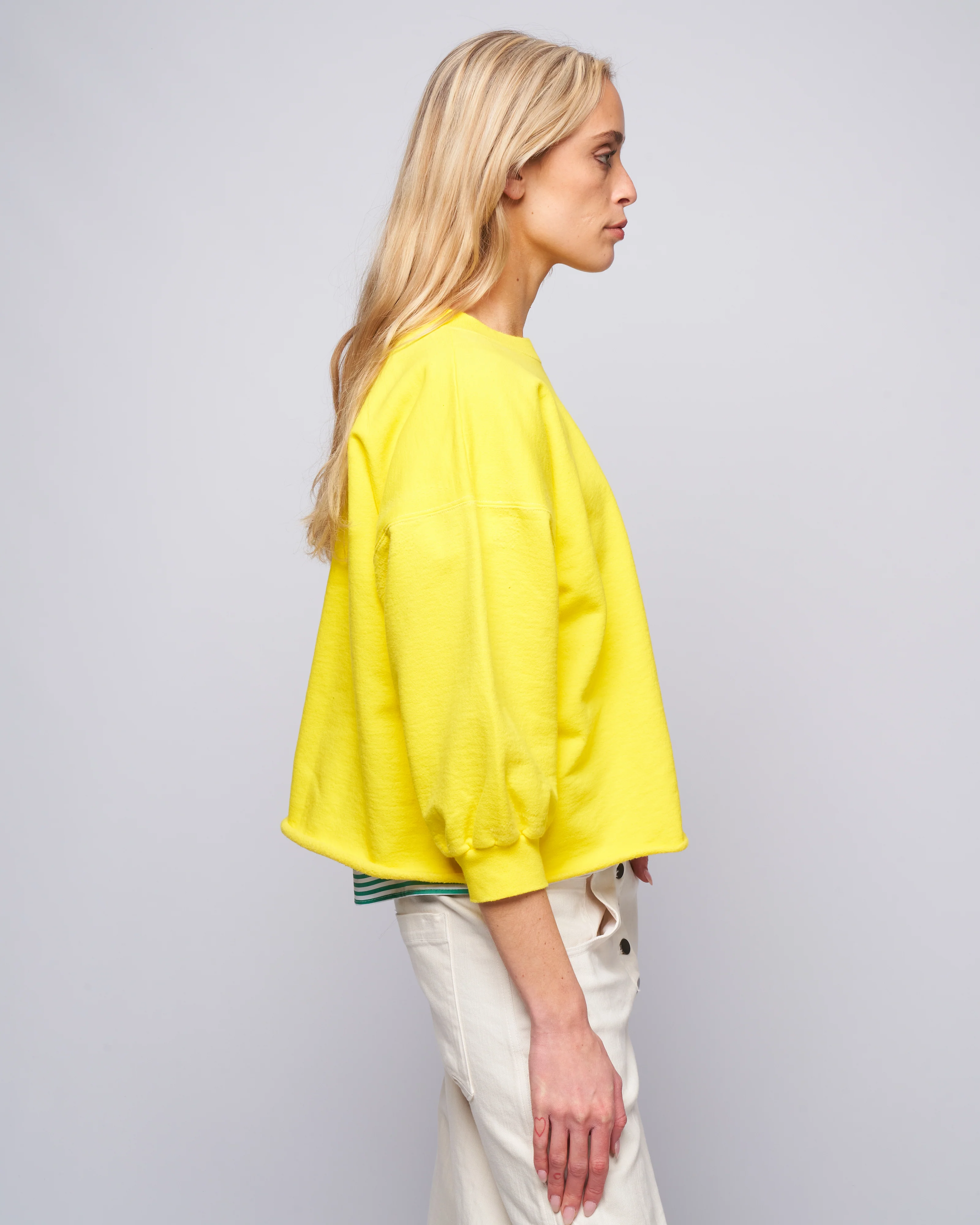 fond sweatshirt - citron - Image 3