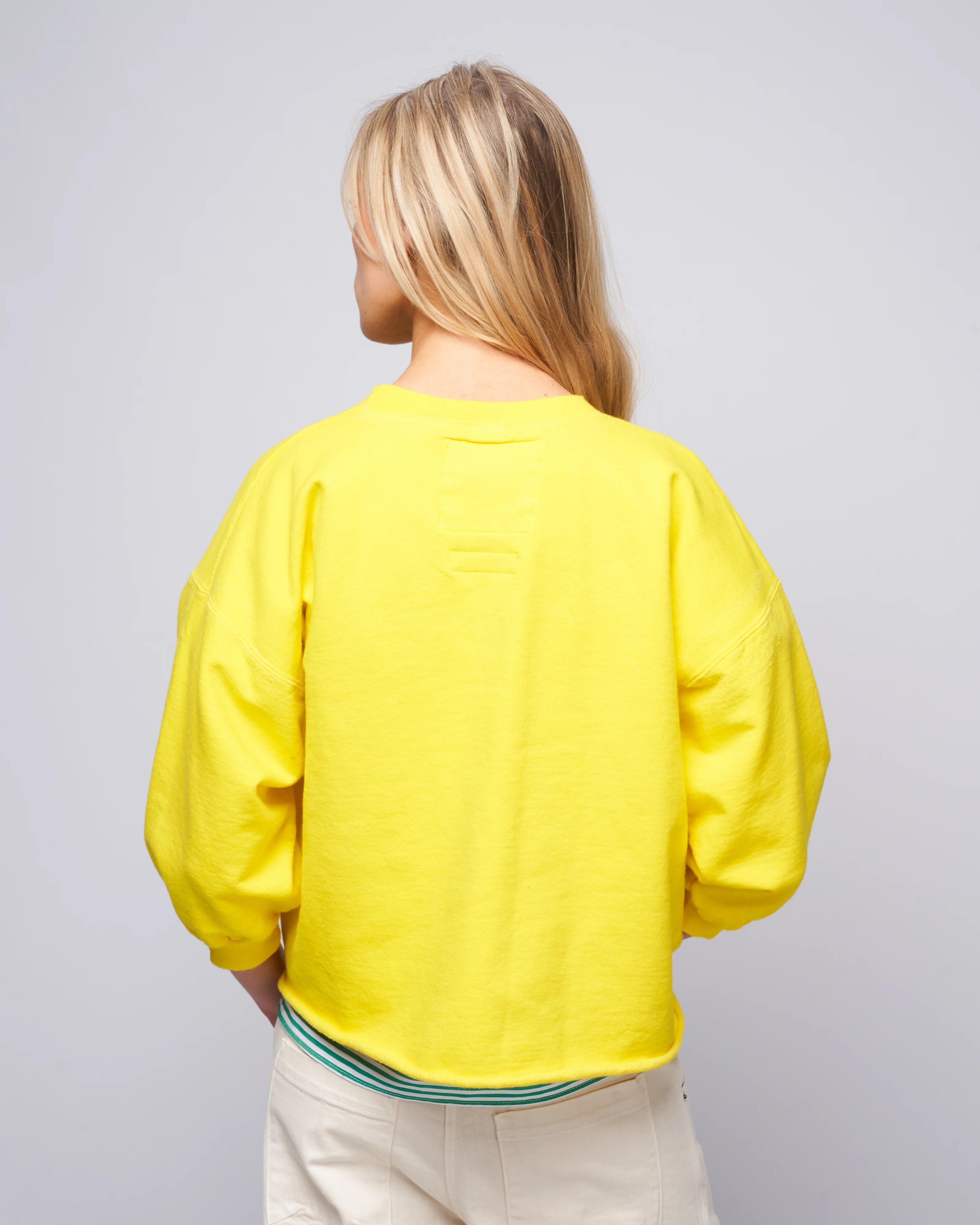fond sweatshirt - citron - Image 4