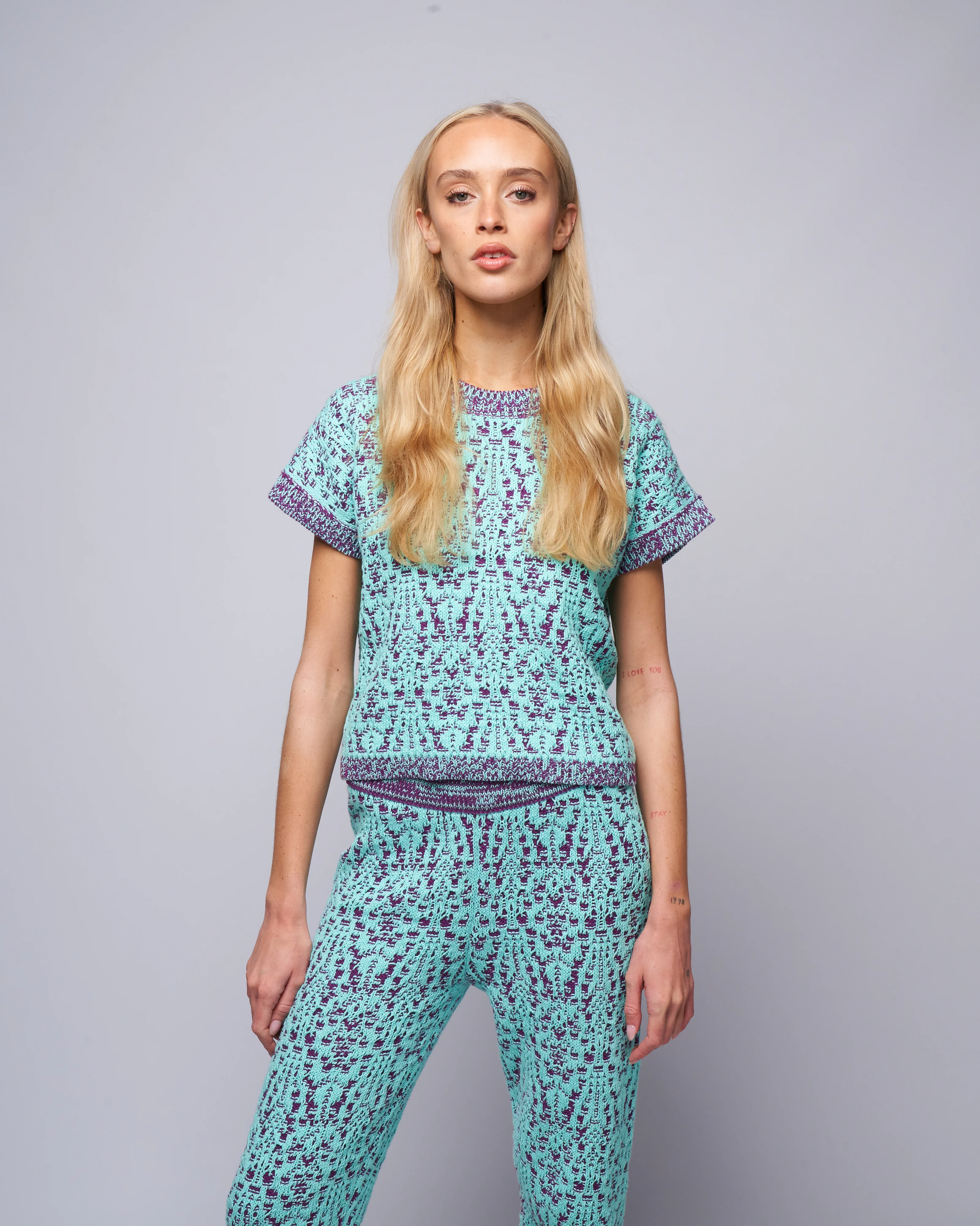 greta top - aqua