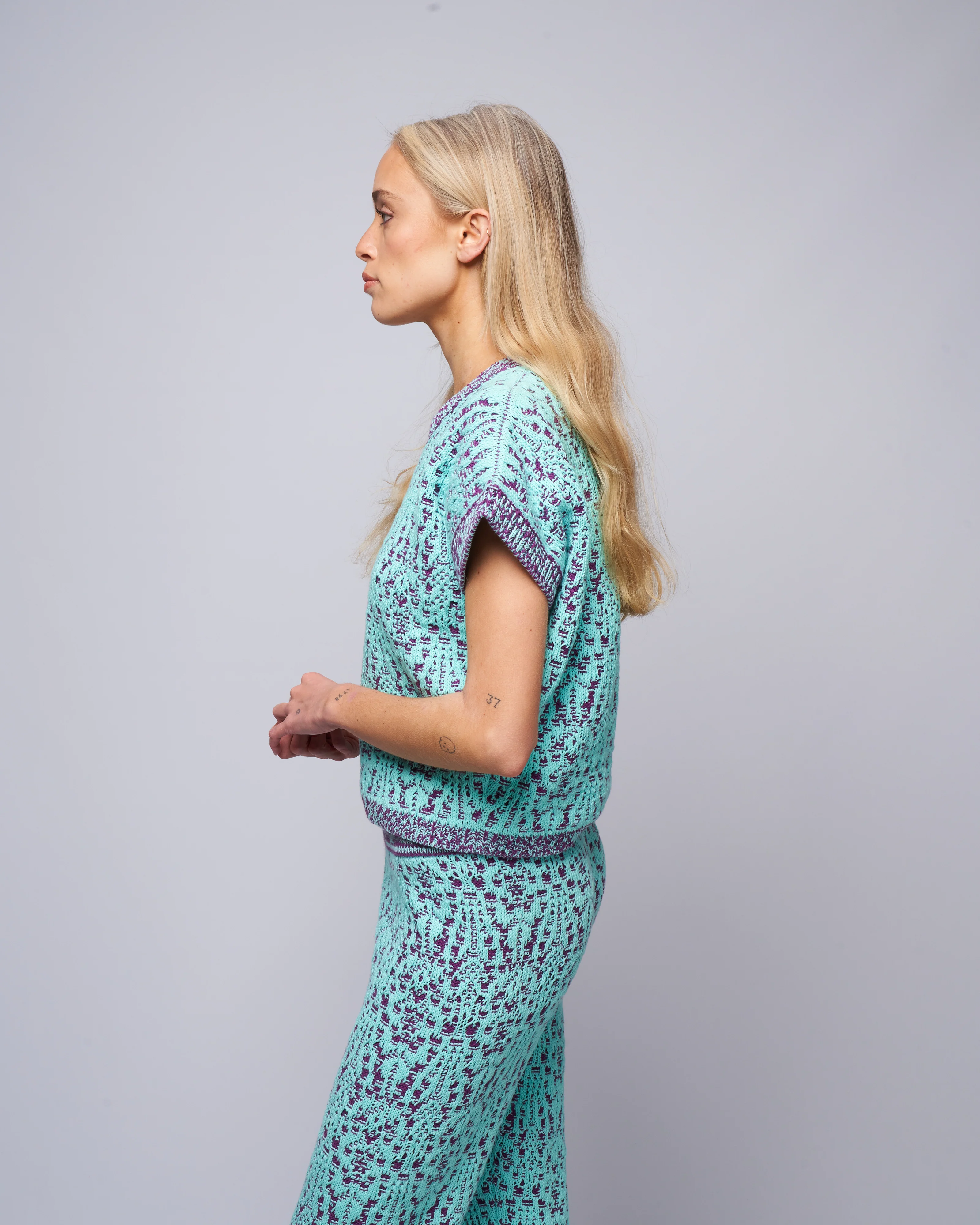 greta top - aqua - Image 3