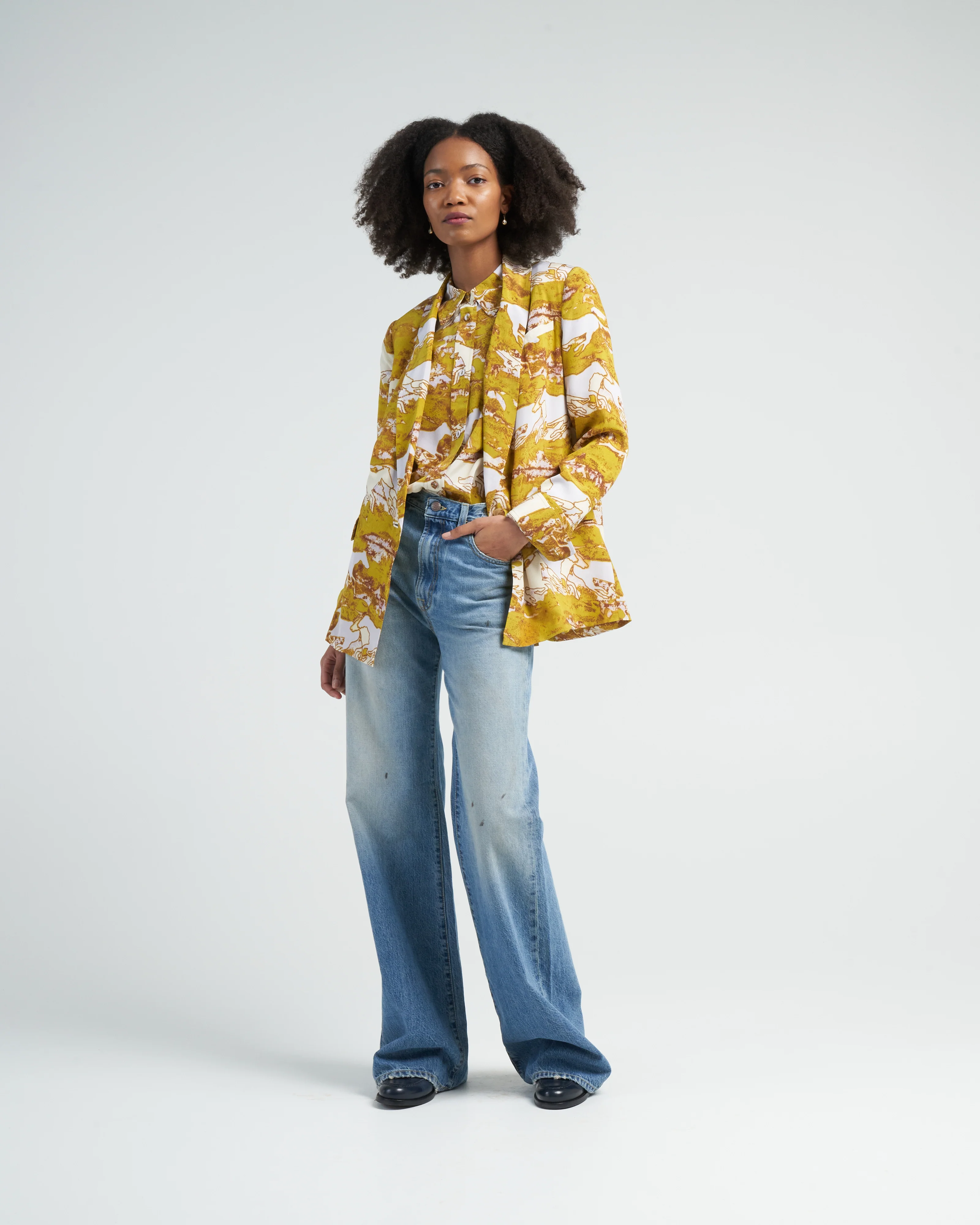 lang blazer - chartreuse - Image 2