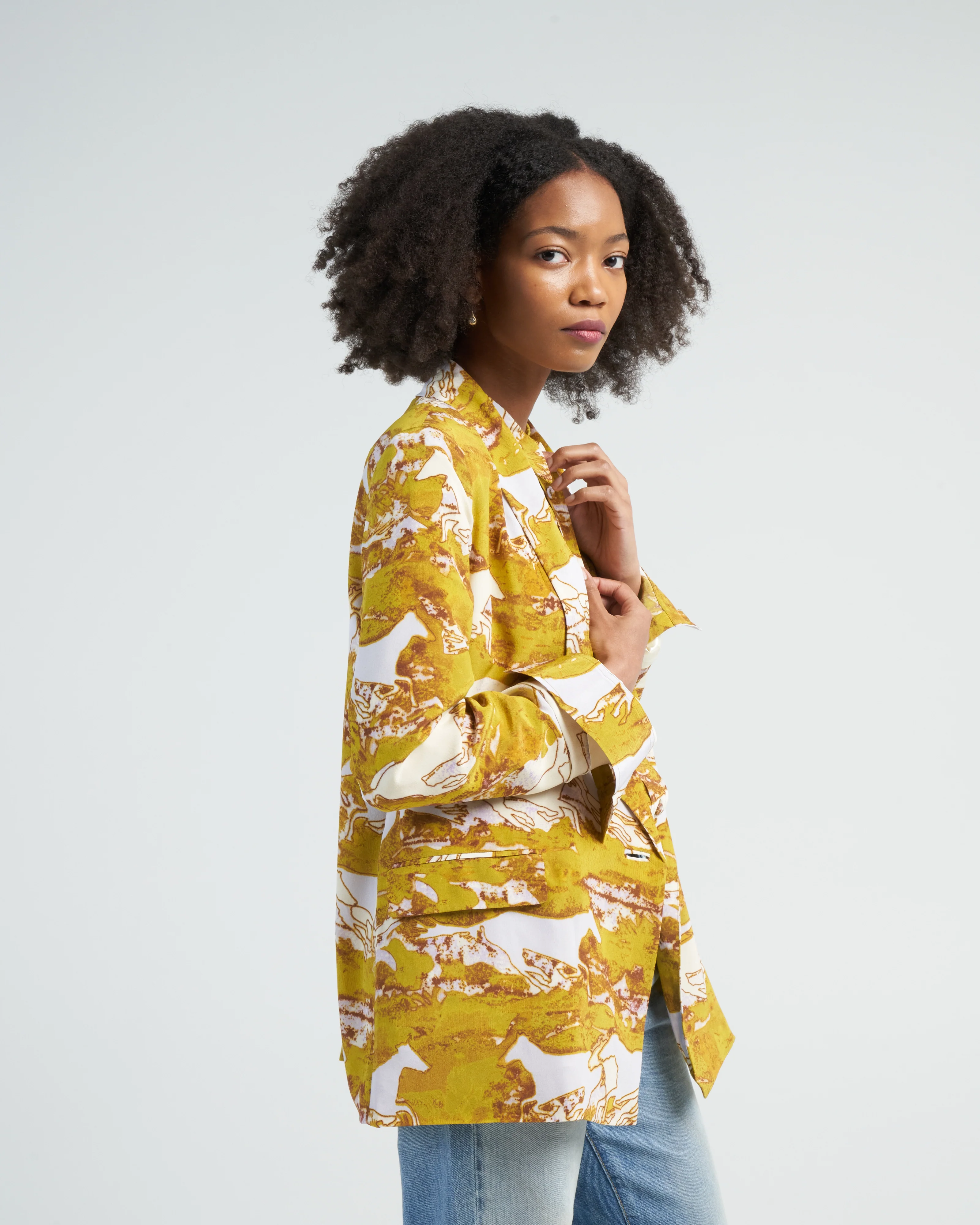 lang blazer - chartreuse - Image 3
