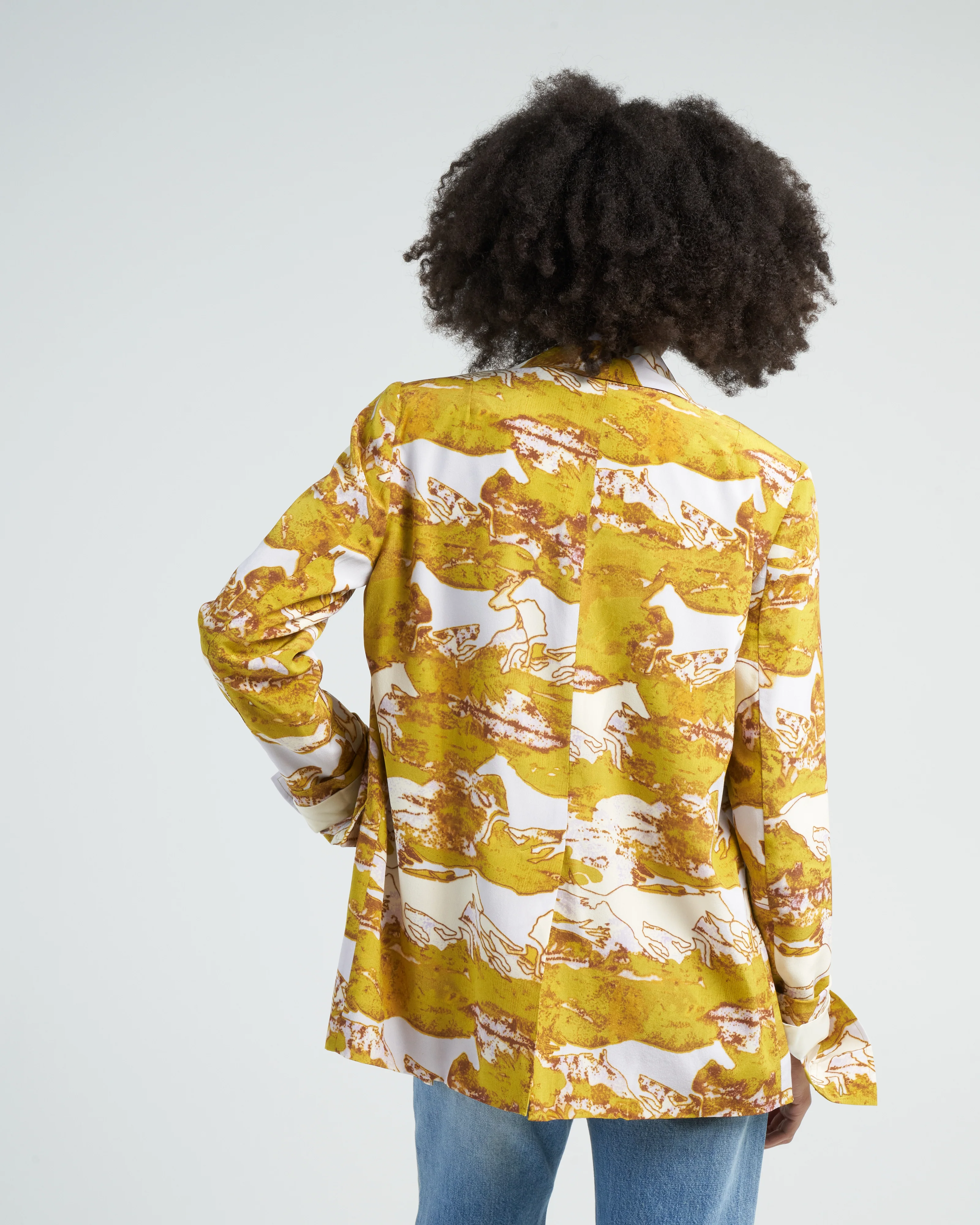 lang blazer - chartreuse - Image 4