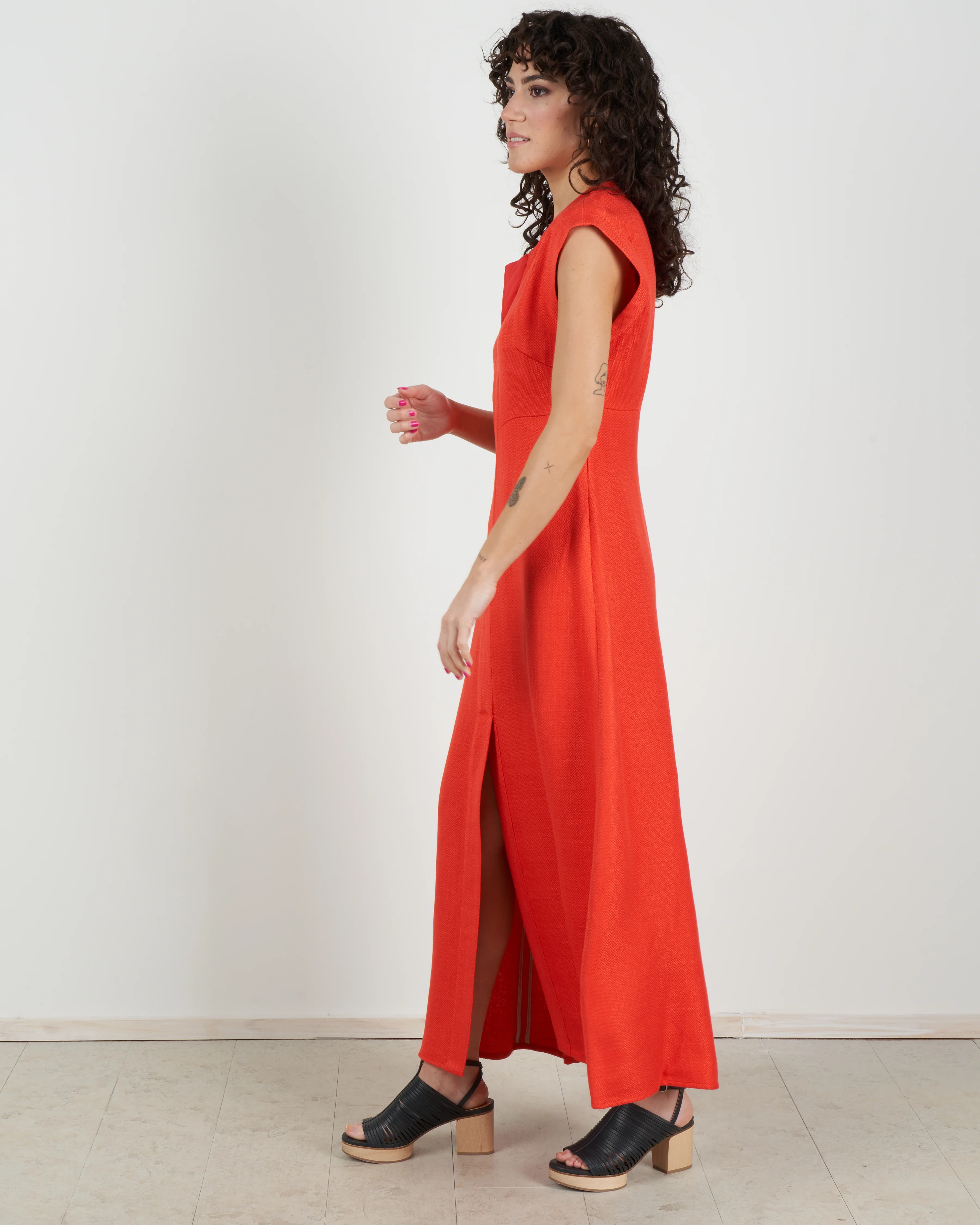 new chrysantha dress - coral - Image 2