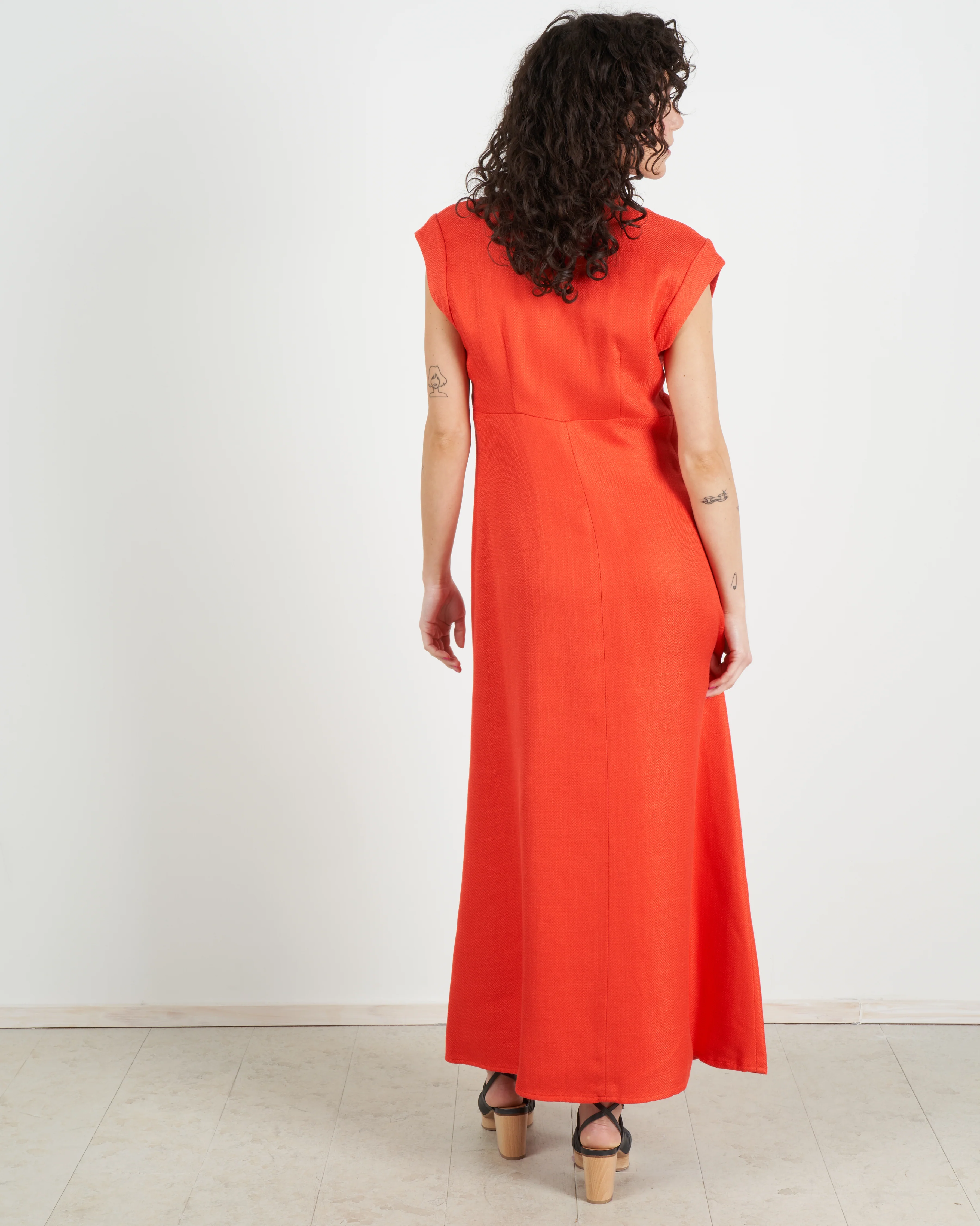 new chrysantha dress - coral - Image 4