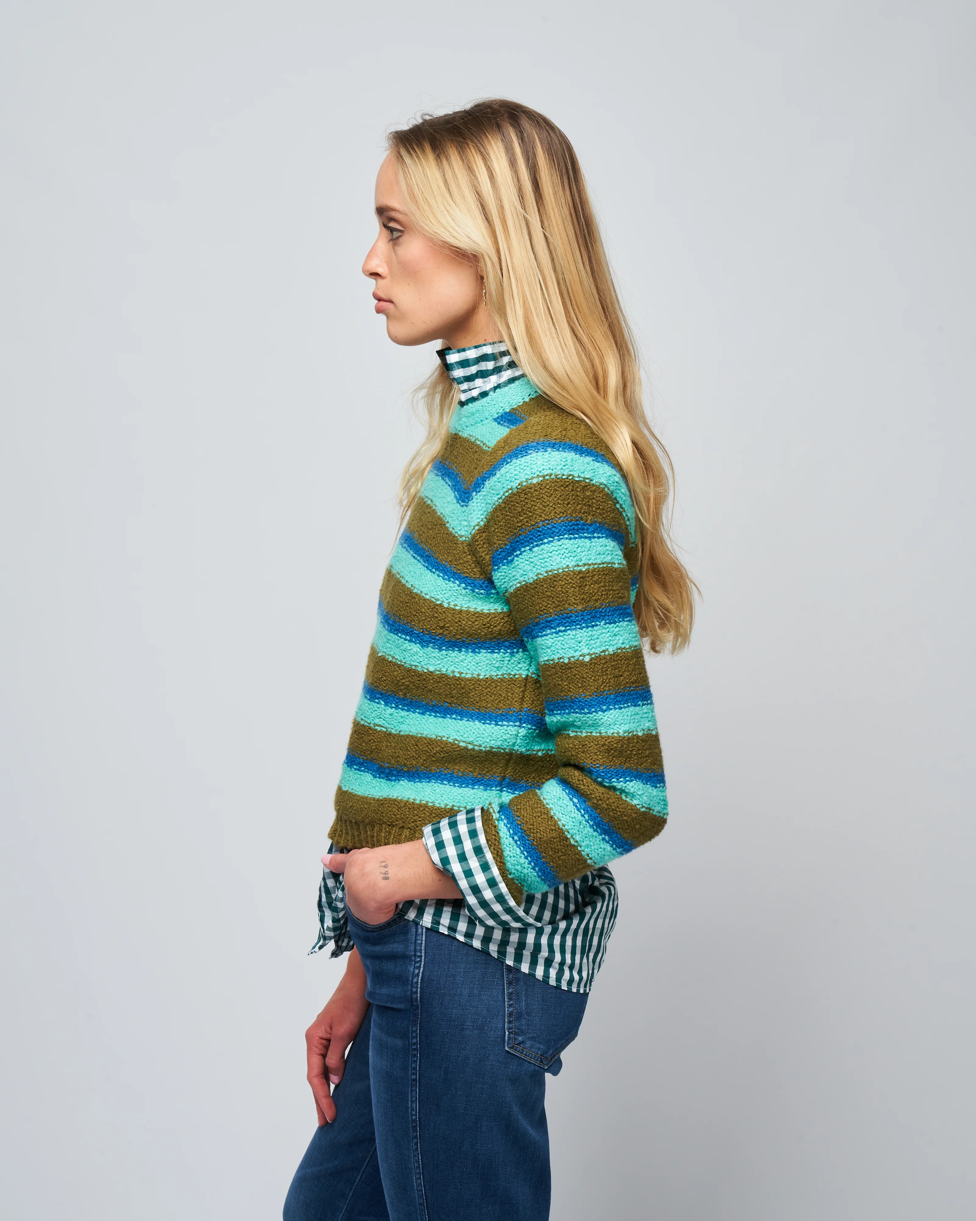 peche top - aqua multi - Image 3
