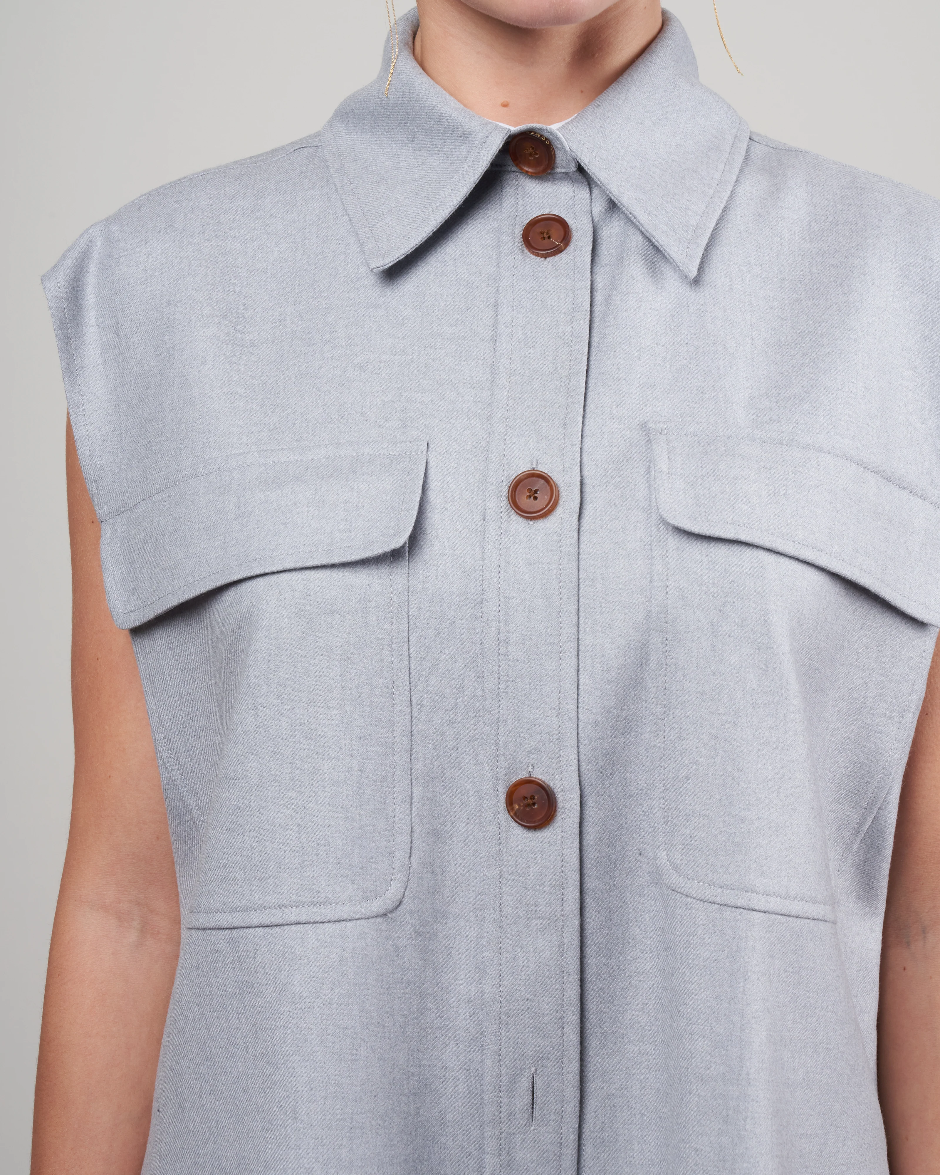 postav vest - heather grey - Image 5