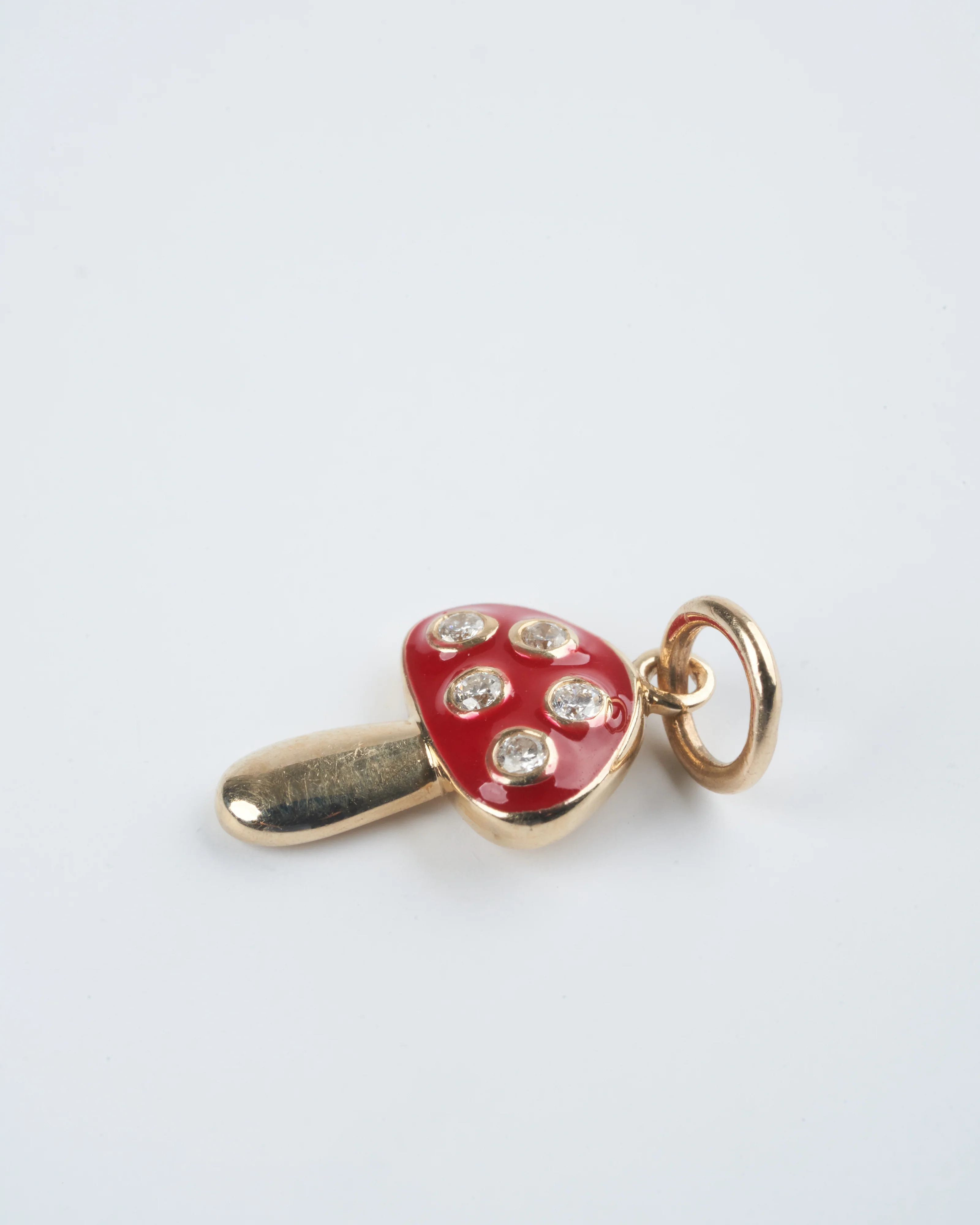 diamond and red enamel mushroom - red - Image 2