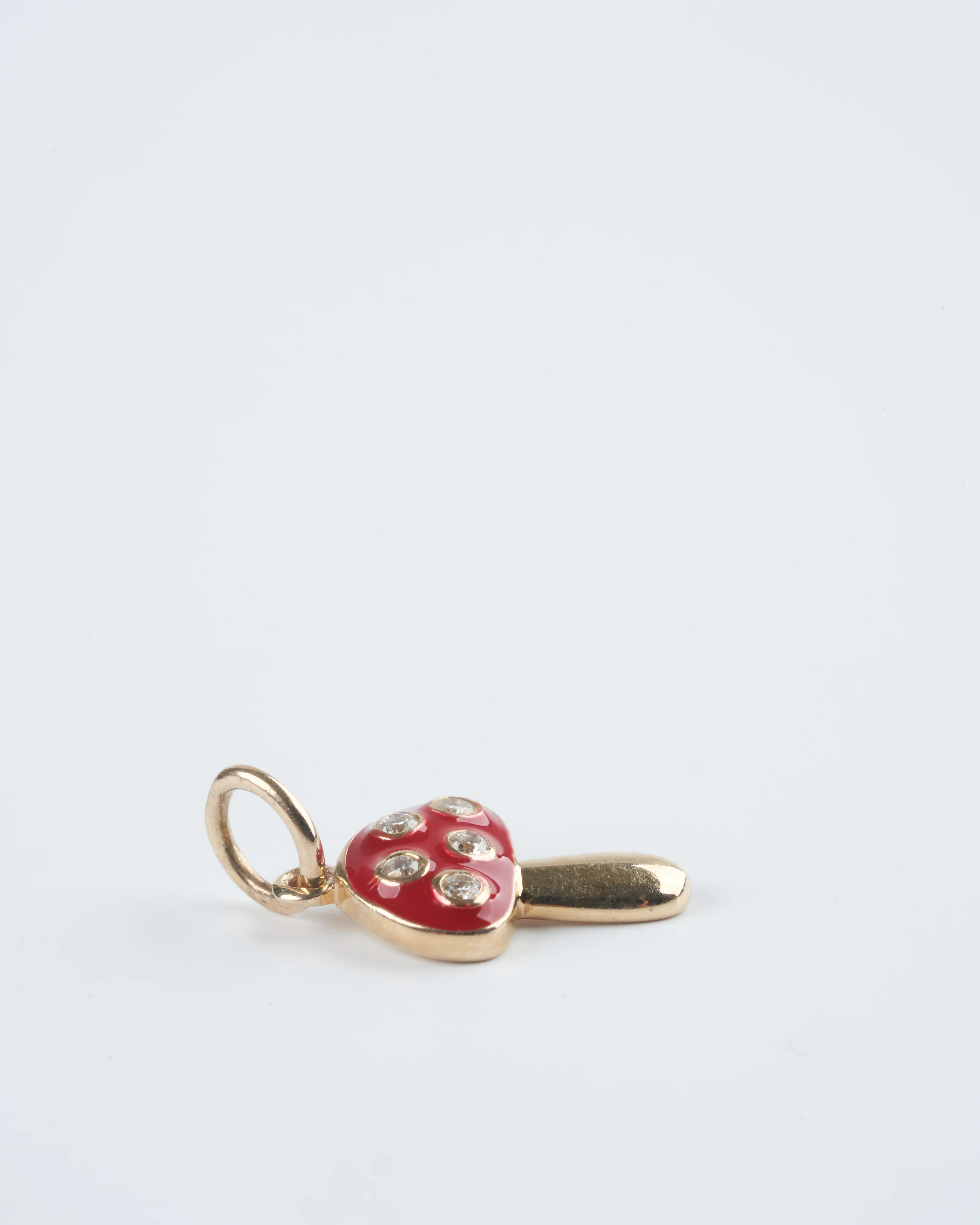 diamond and red enamel mushroom - red - Image 3