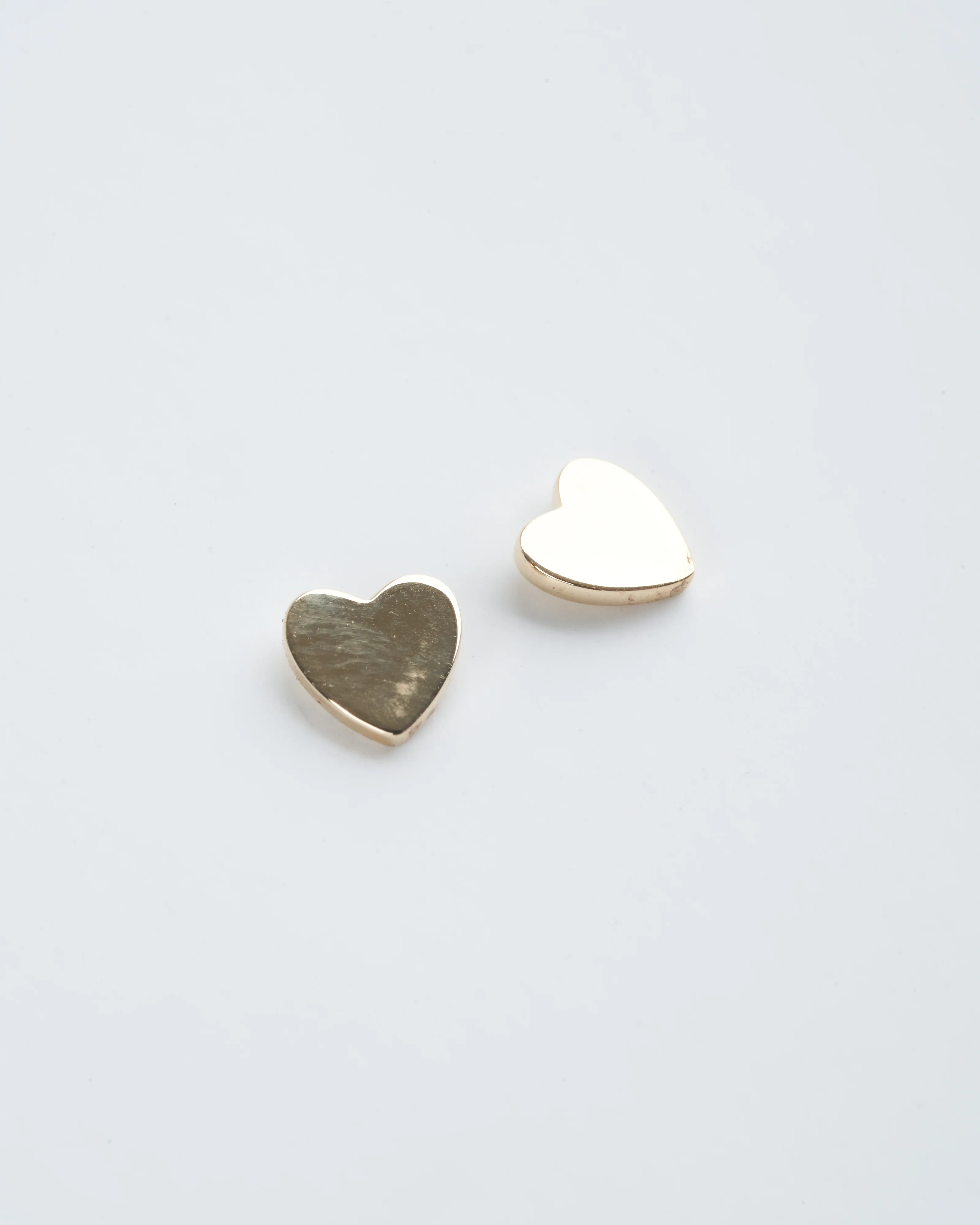 mini gold heart stud earrings - gold - Image 2