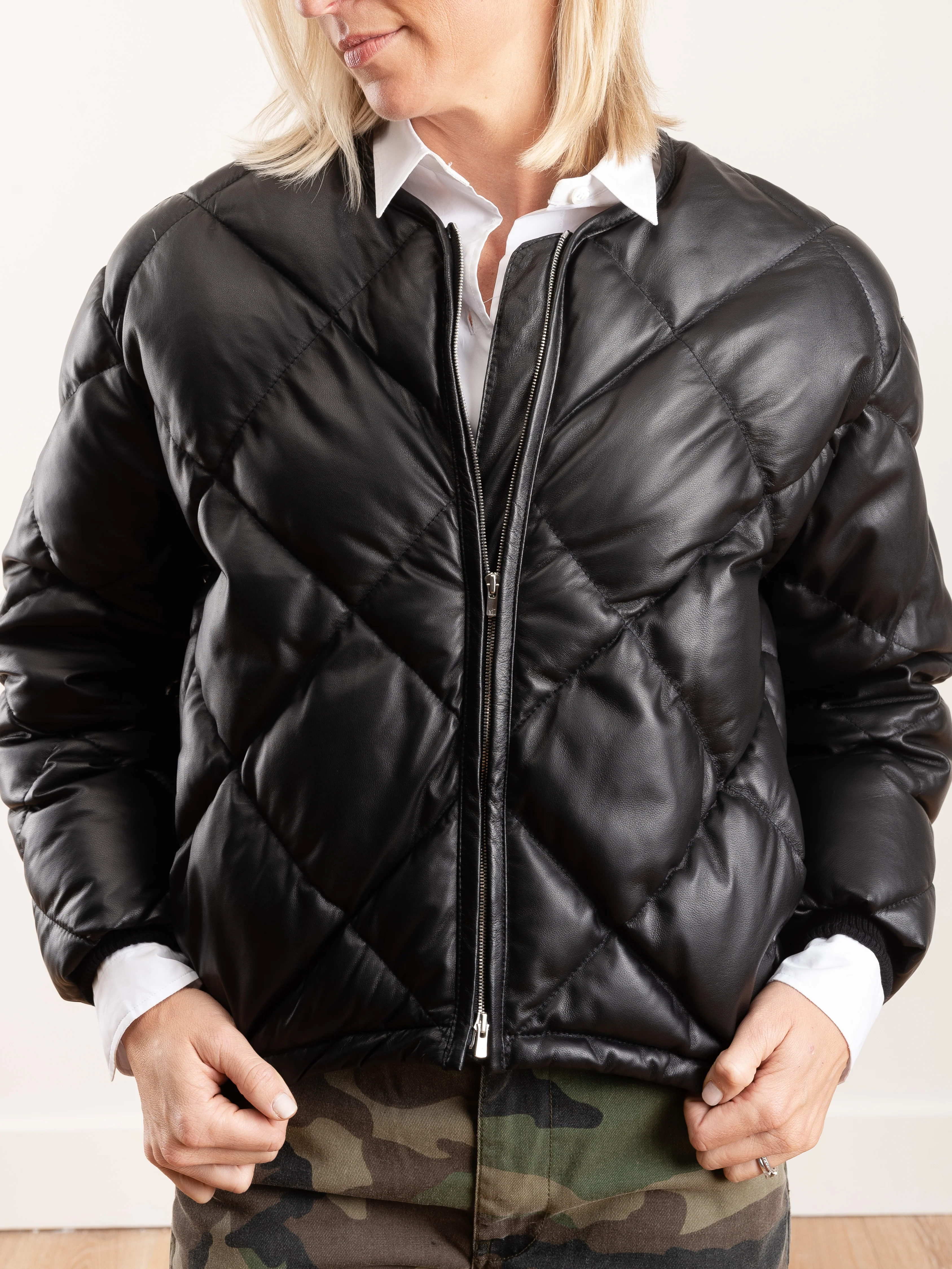 quilted leather puffer - Image 2