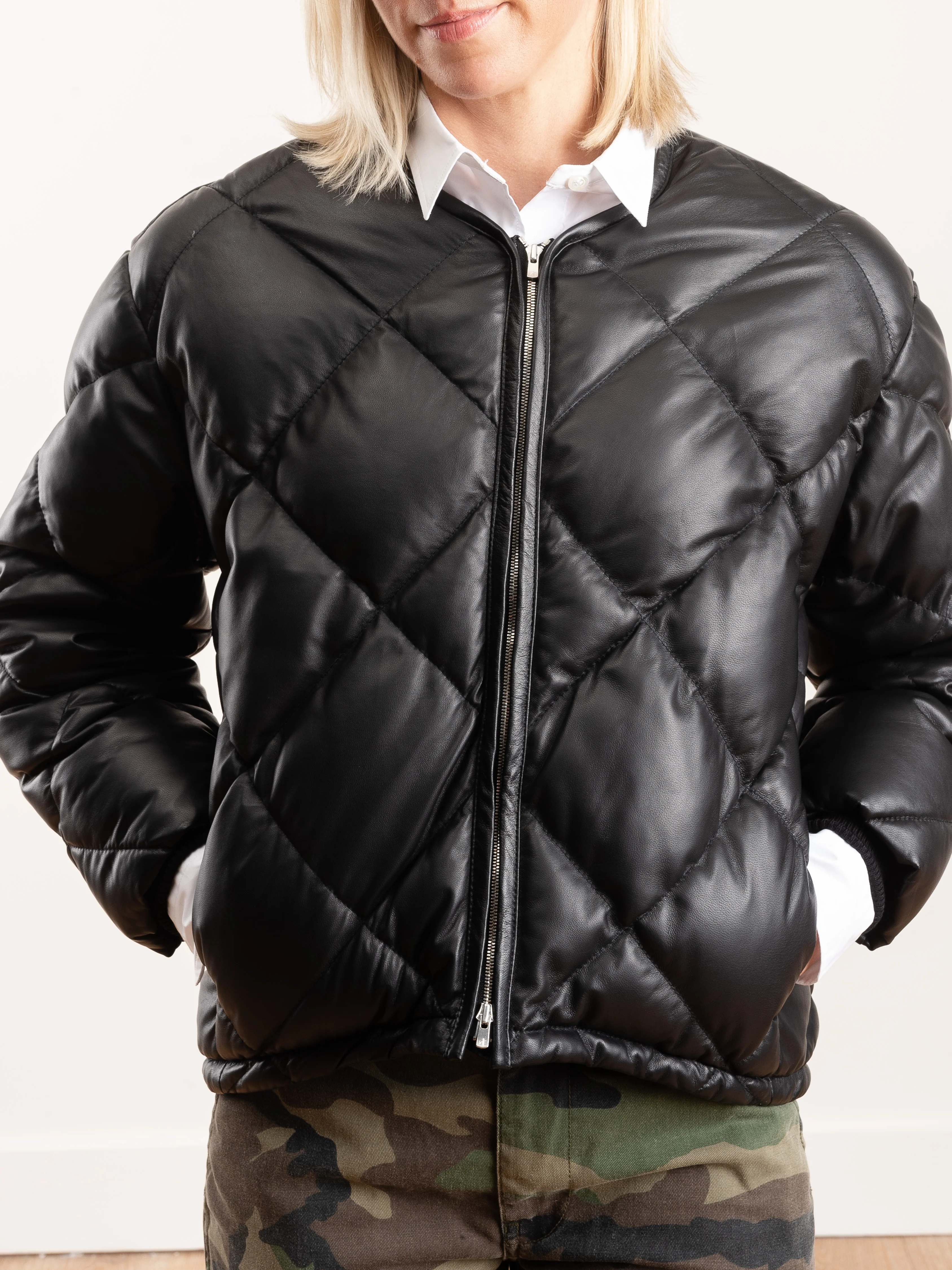 quilted leather puffer - Image 3