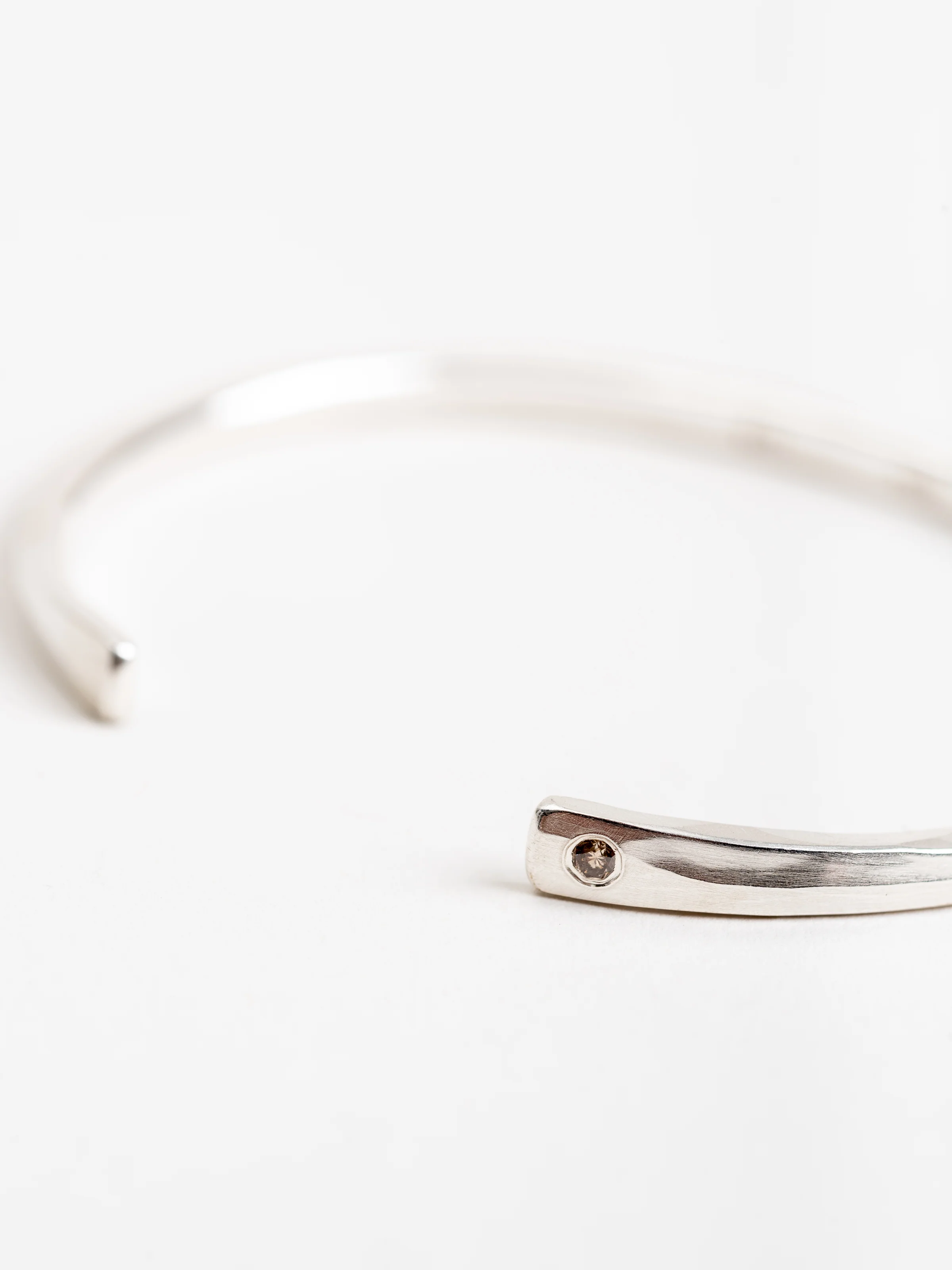 sterling cuff w/ champagne diamond - Image 3
