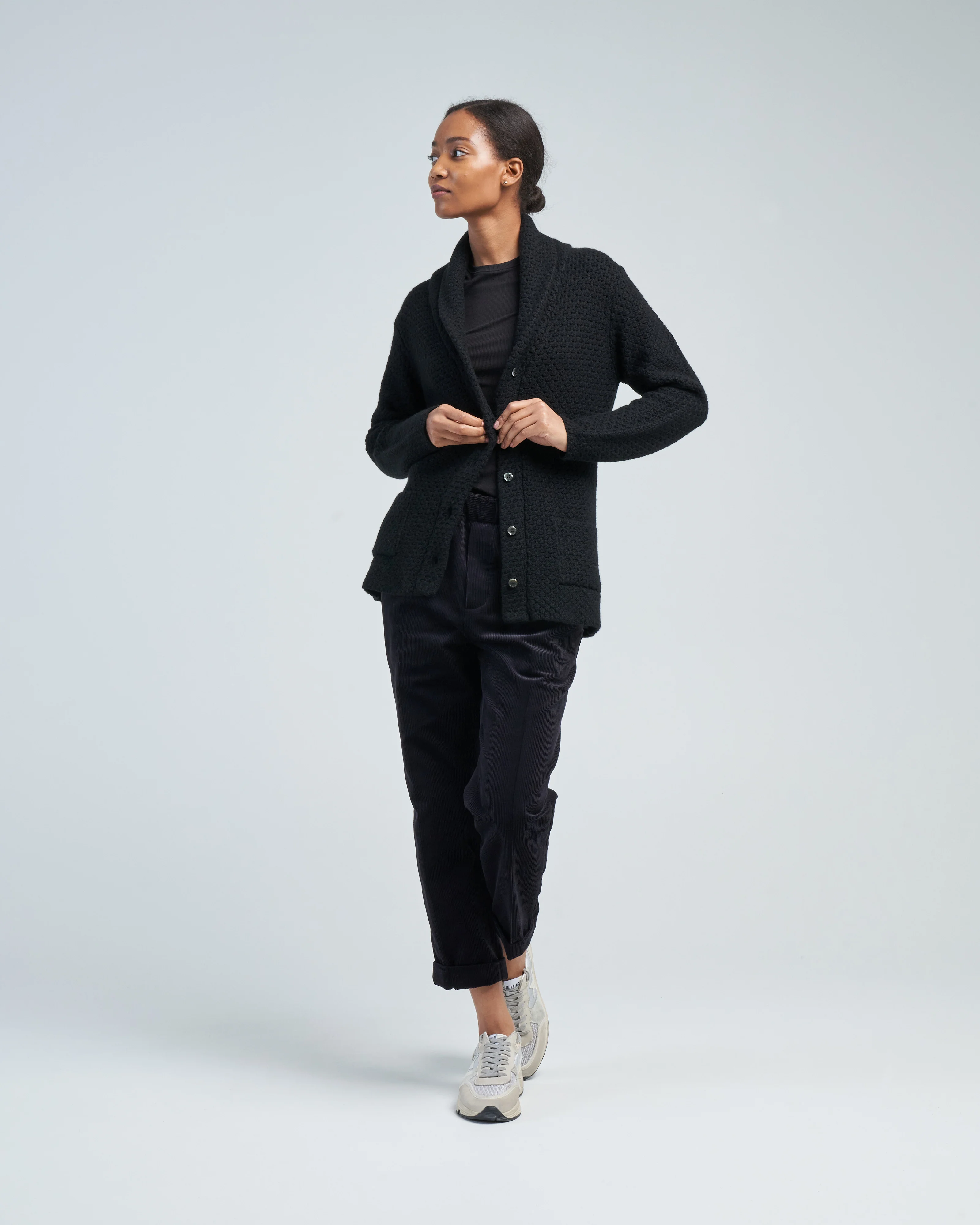 cashmere shawl collar cardigan - Image 2