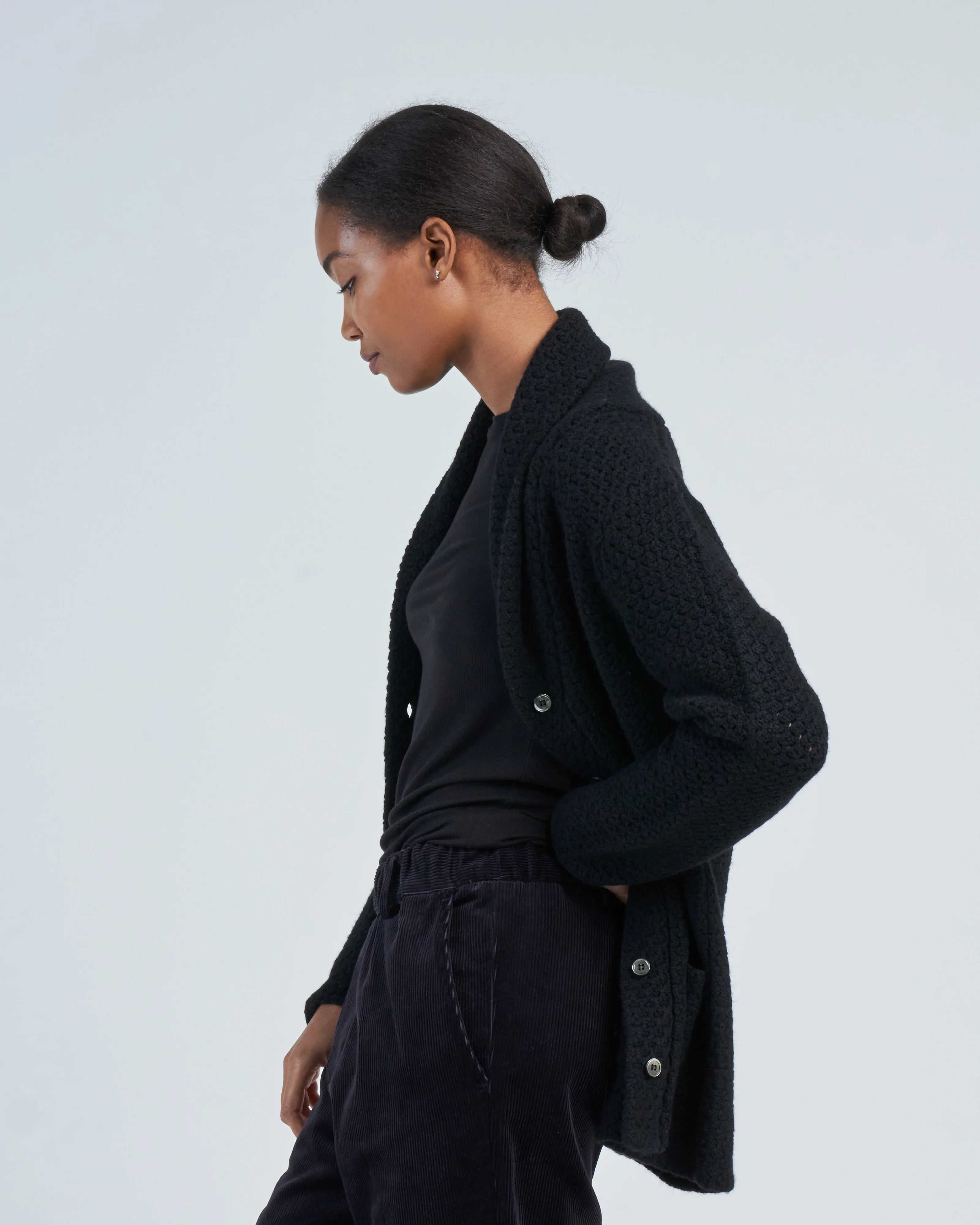 cashmere shawl collar cardigan - Image 3
