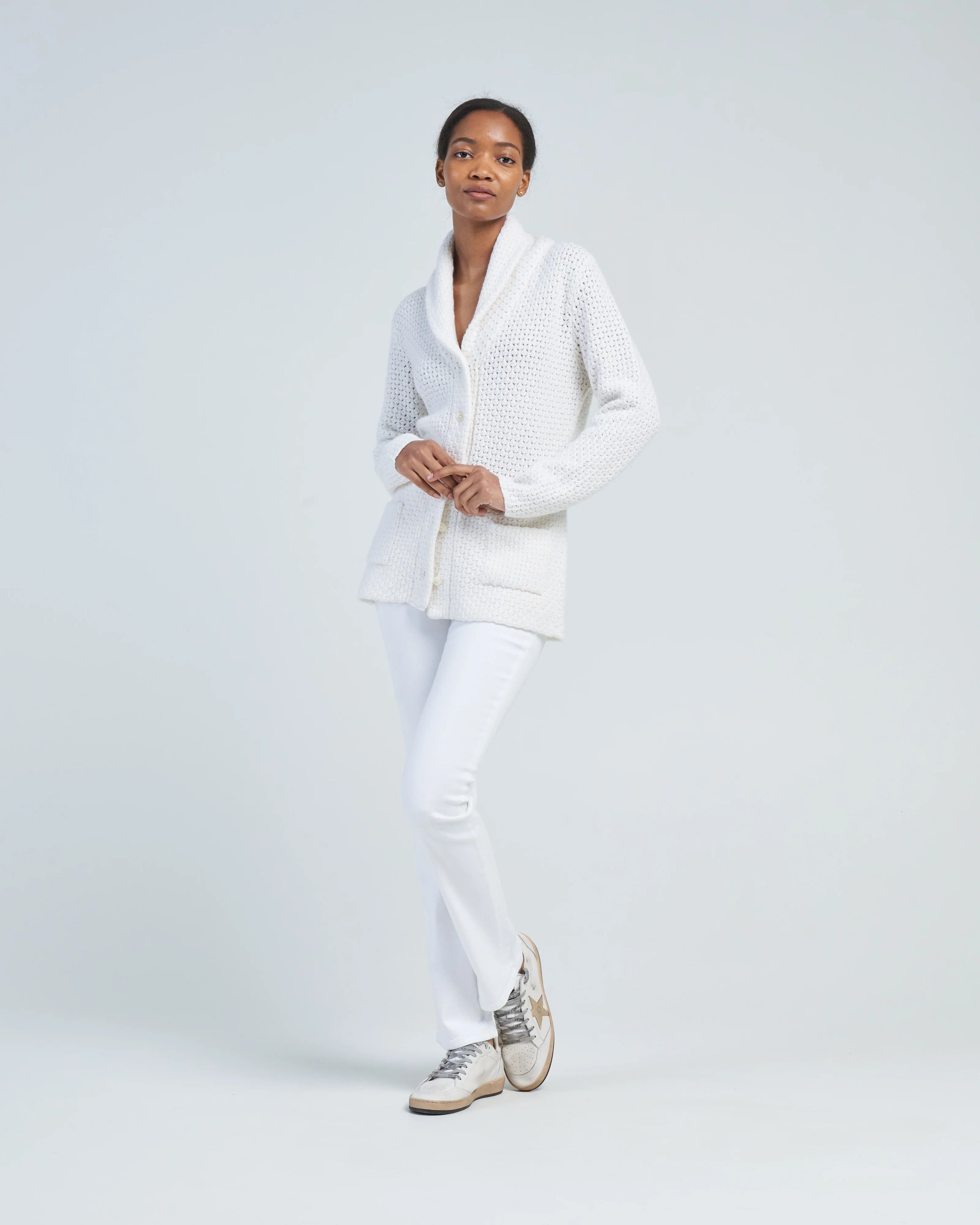 cashmere shawl collar cardigan - Image 2