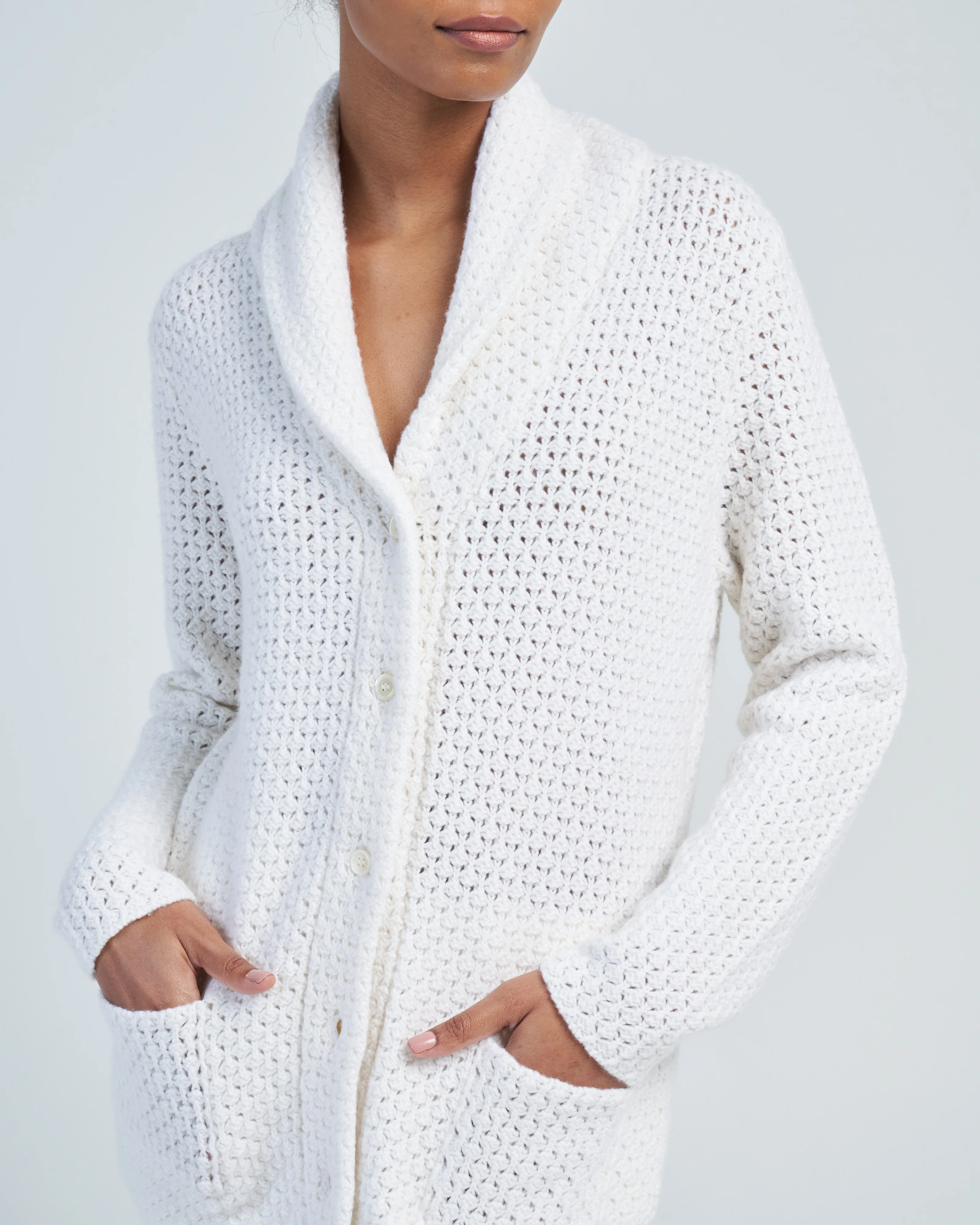 cashmere shawl collar cardigan - Image 5