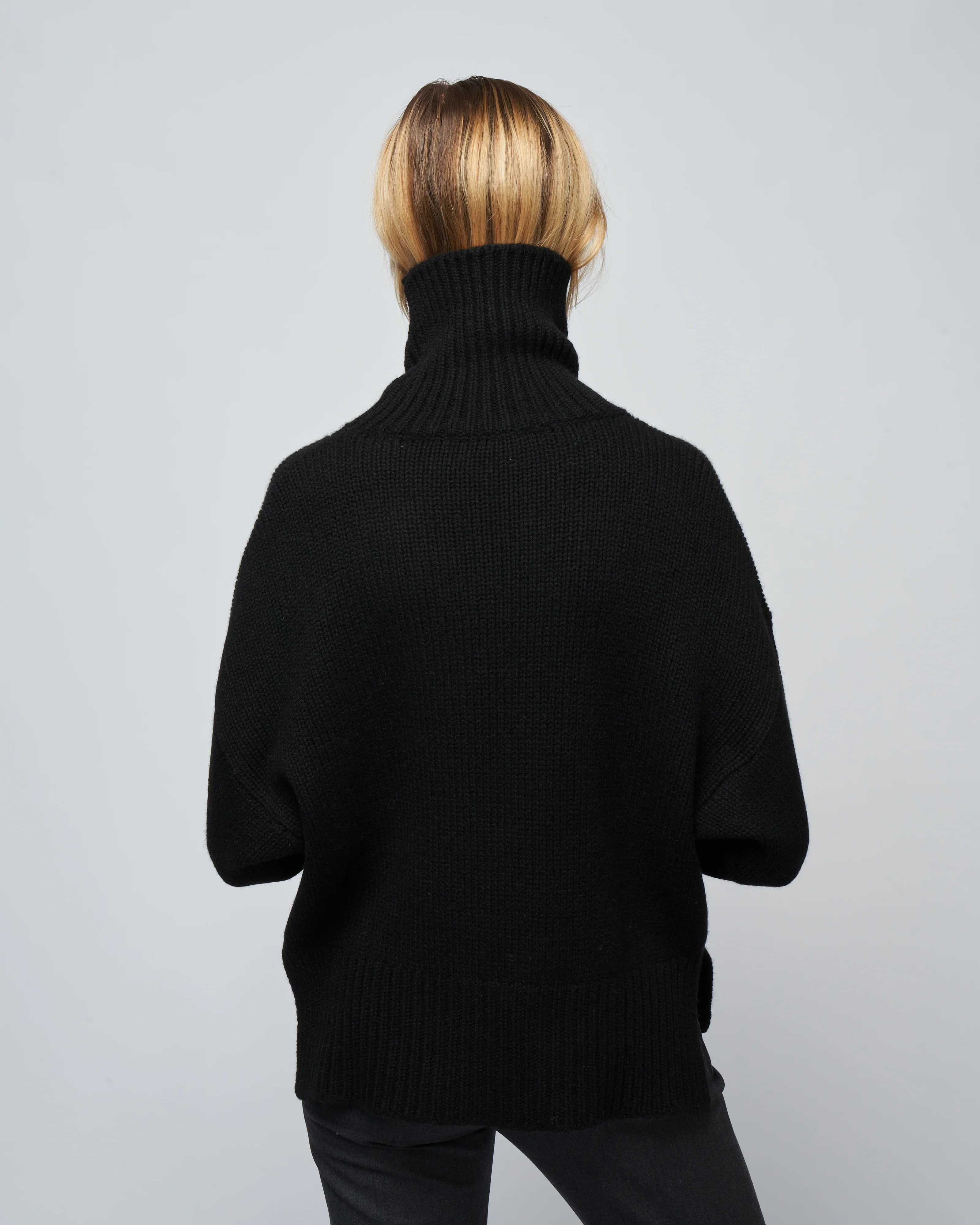 cashmere turtleneck - black - Image 4