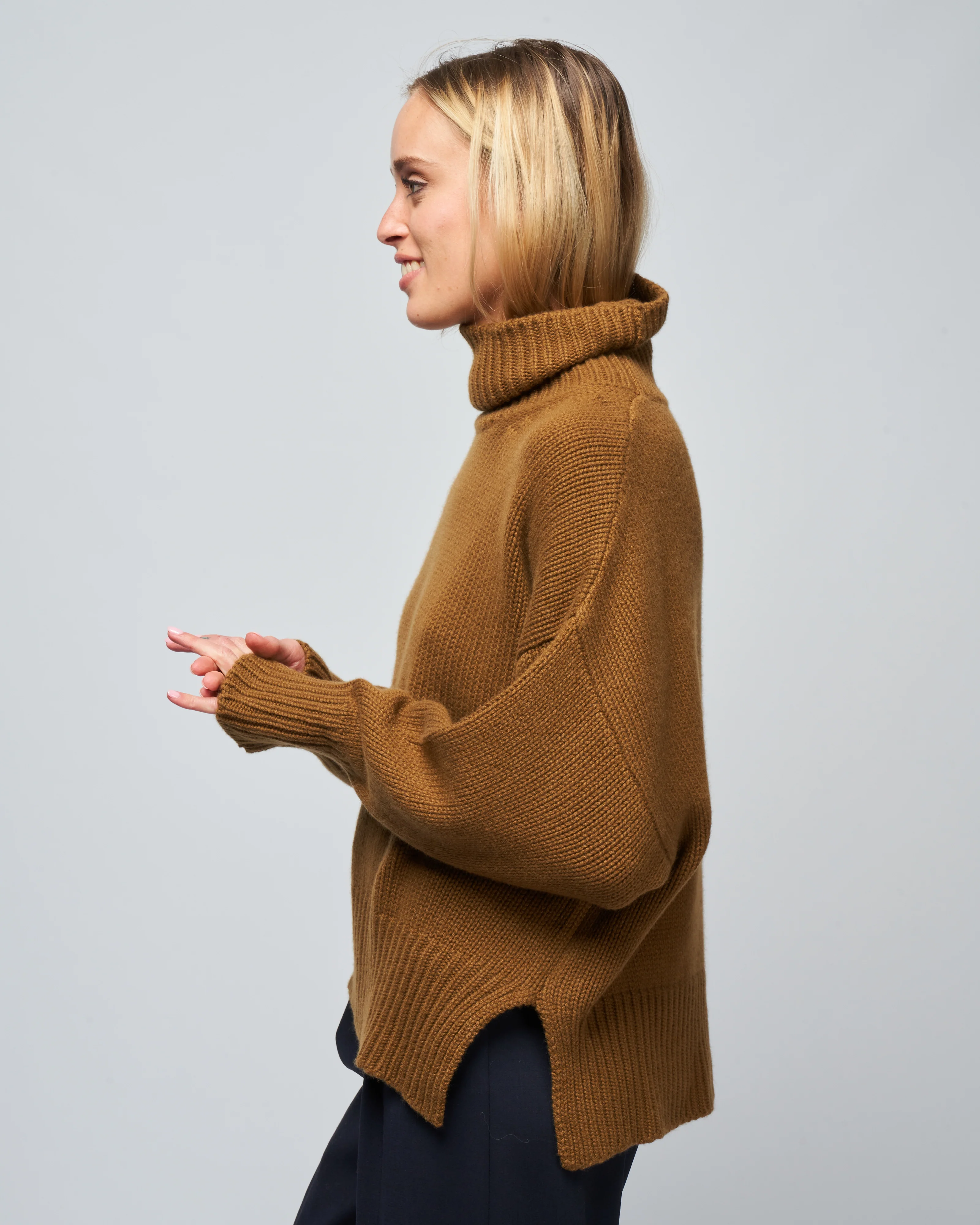 cashmere turtleneck - mink - Image 3