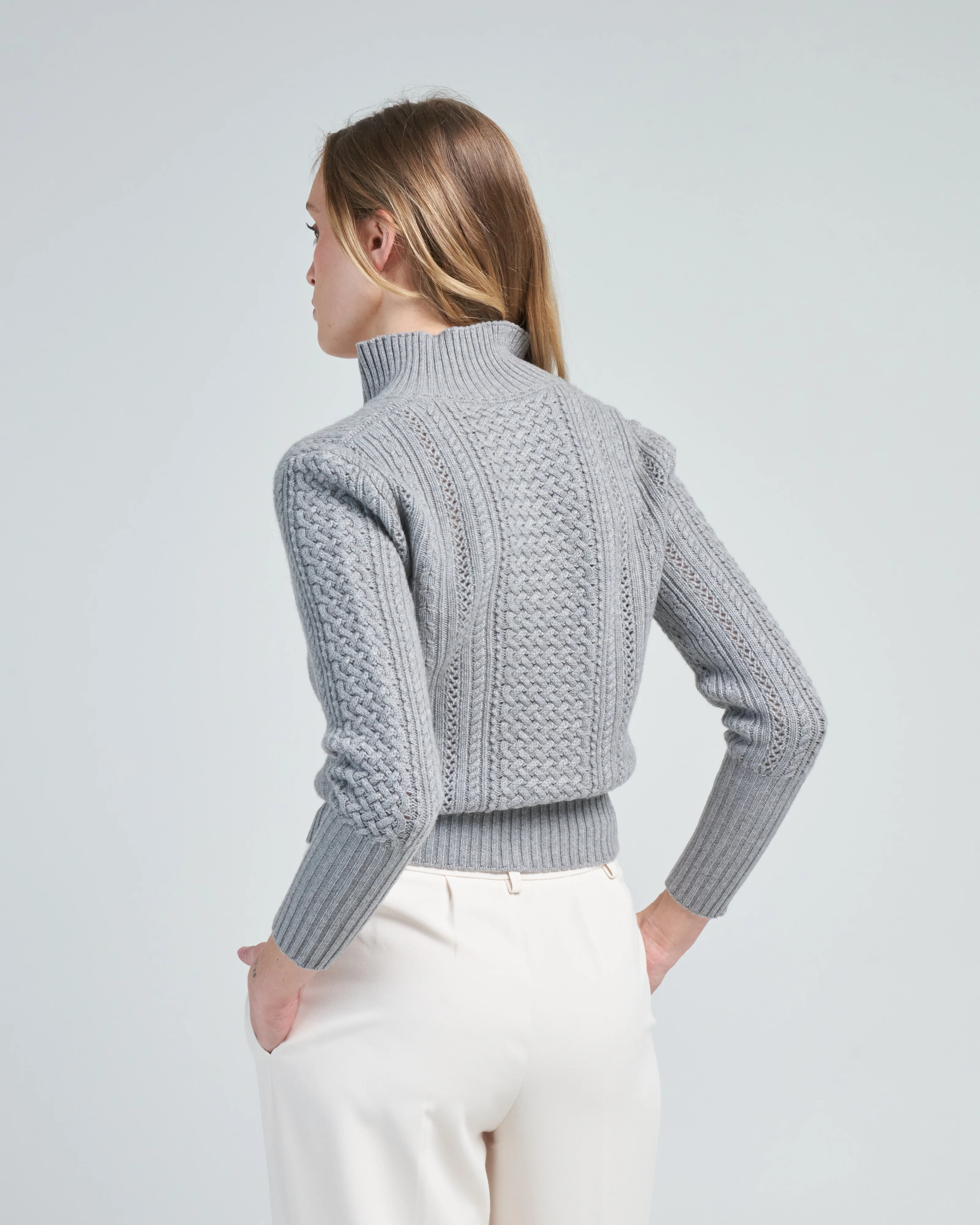 cashmere zip-up cardigan - Image 4