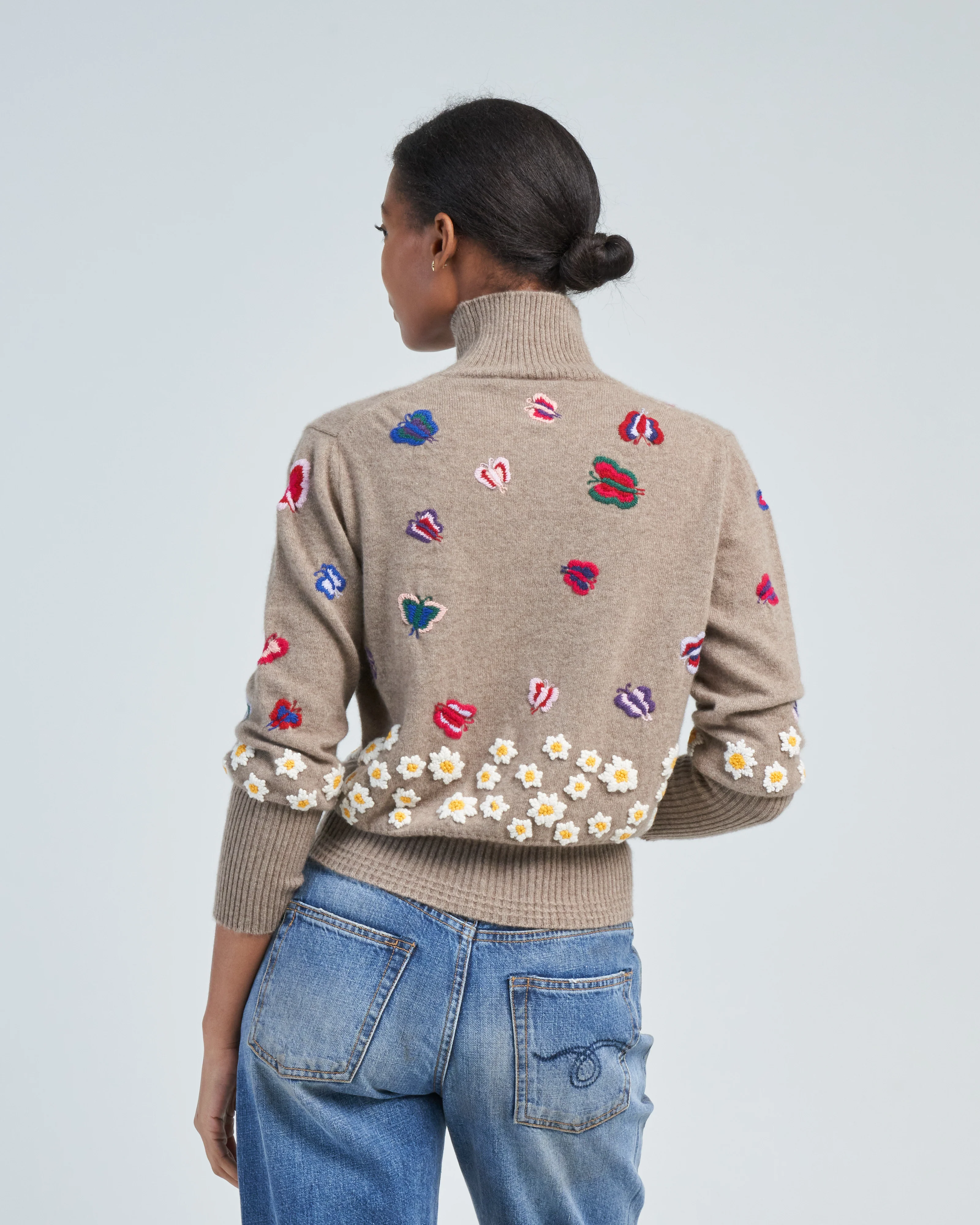 embroidered cashmere turtleneck - Image 4