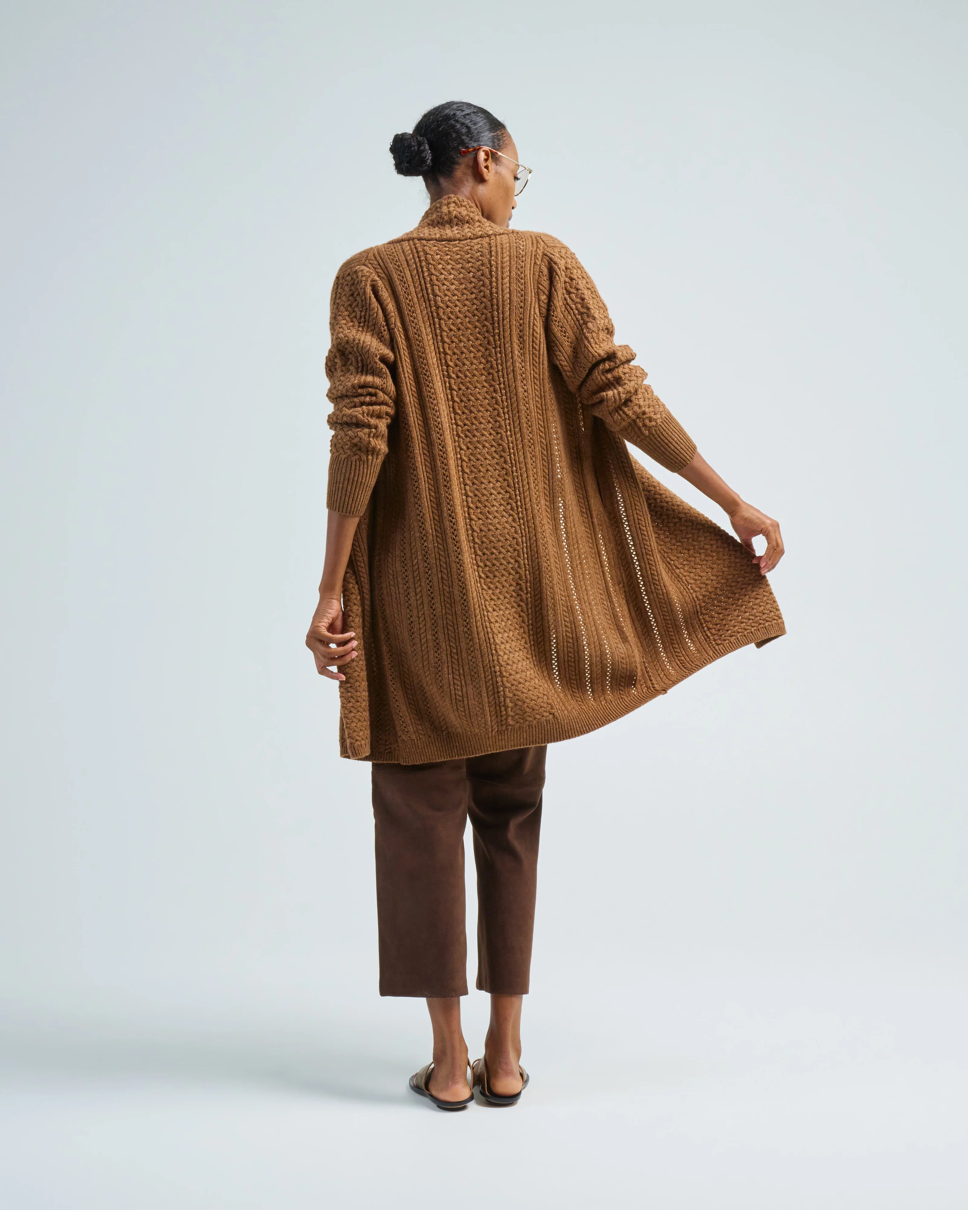 open cable cardigan - Image 5