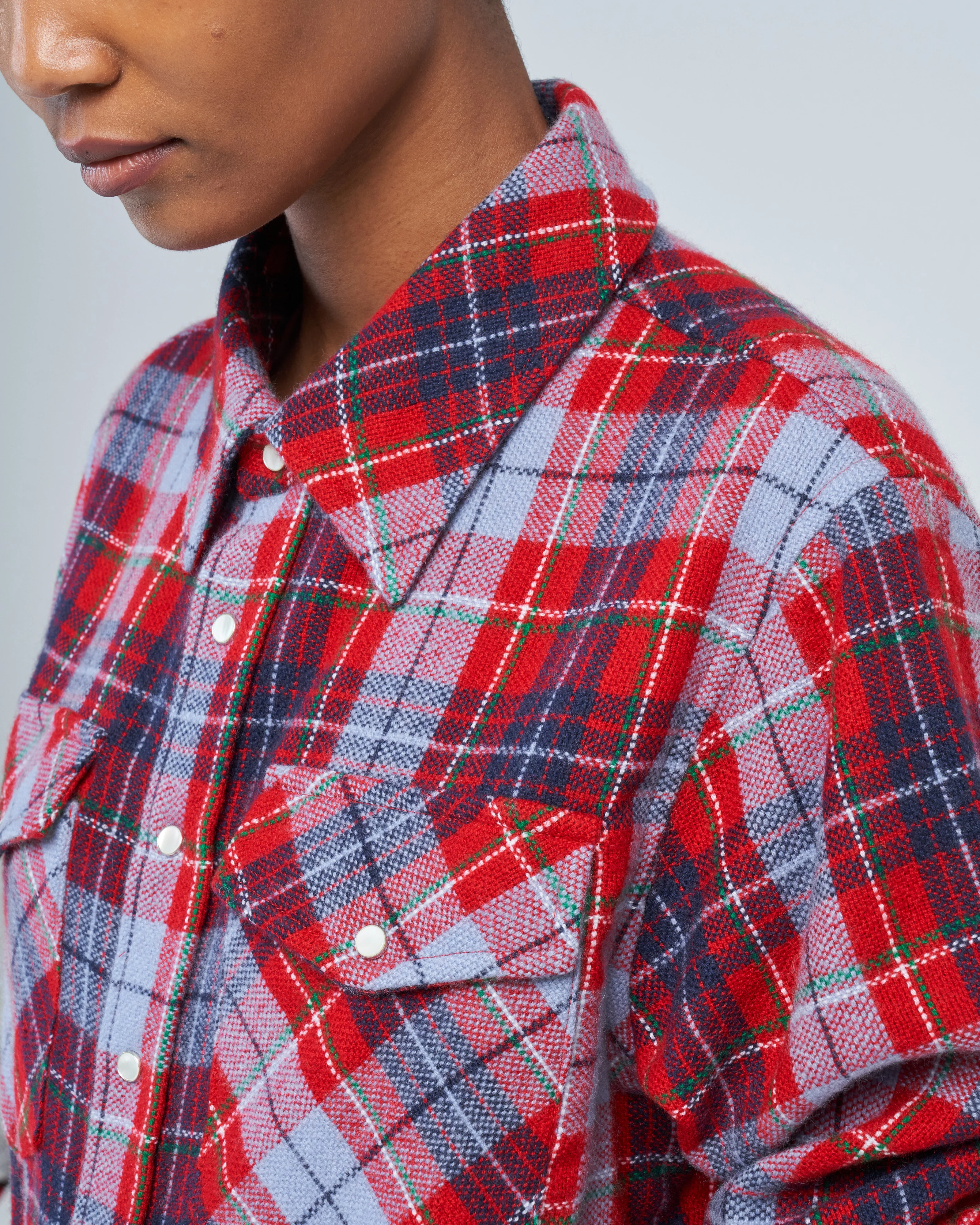 reg cashmere snap shirt - Image 5