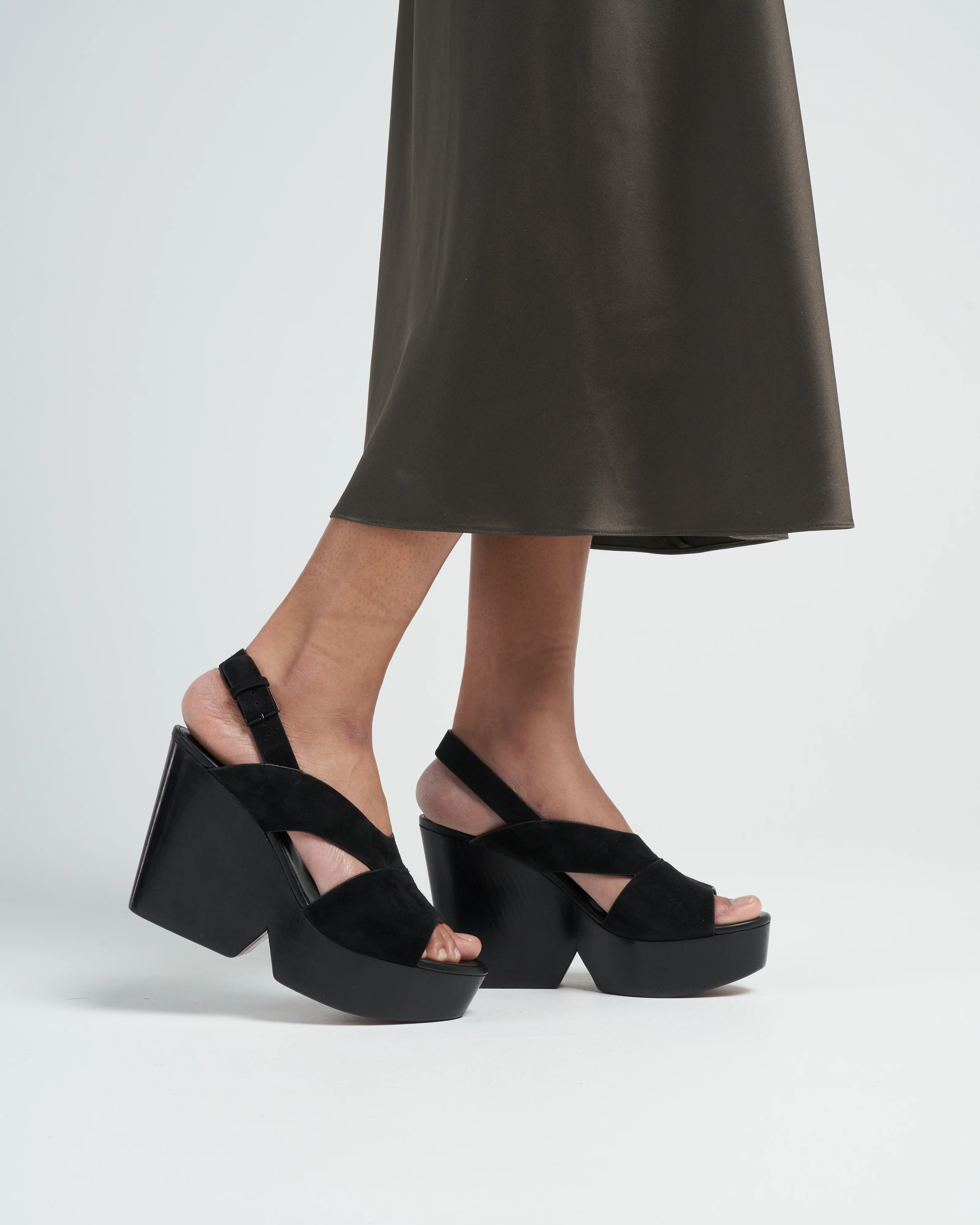 dava wedge - black suede - Image 2