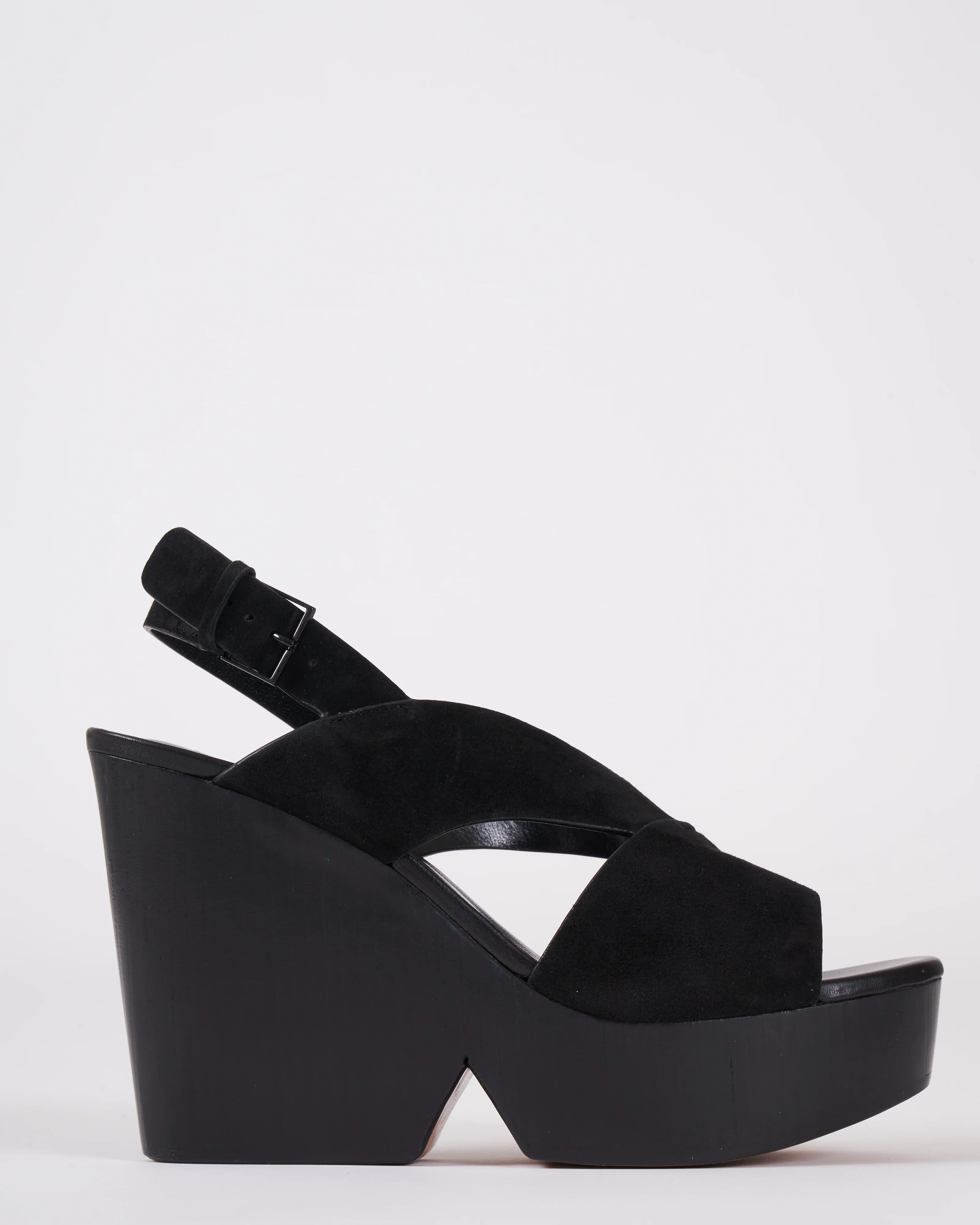 dava wedge - black suede - Image 3