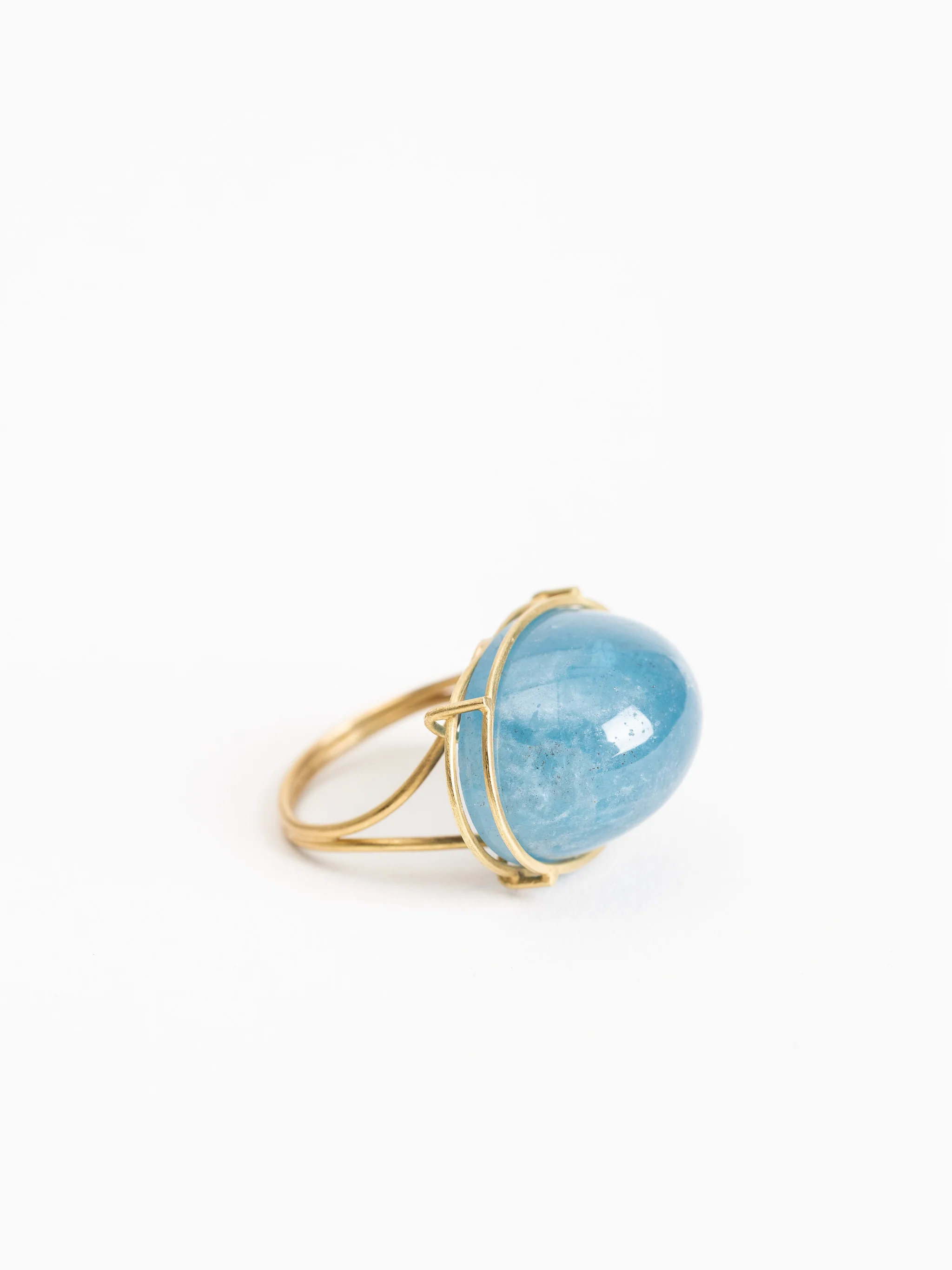 aqua cabachon cage ring - Image 2