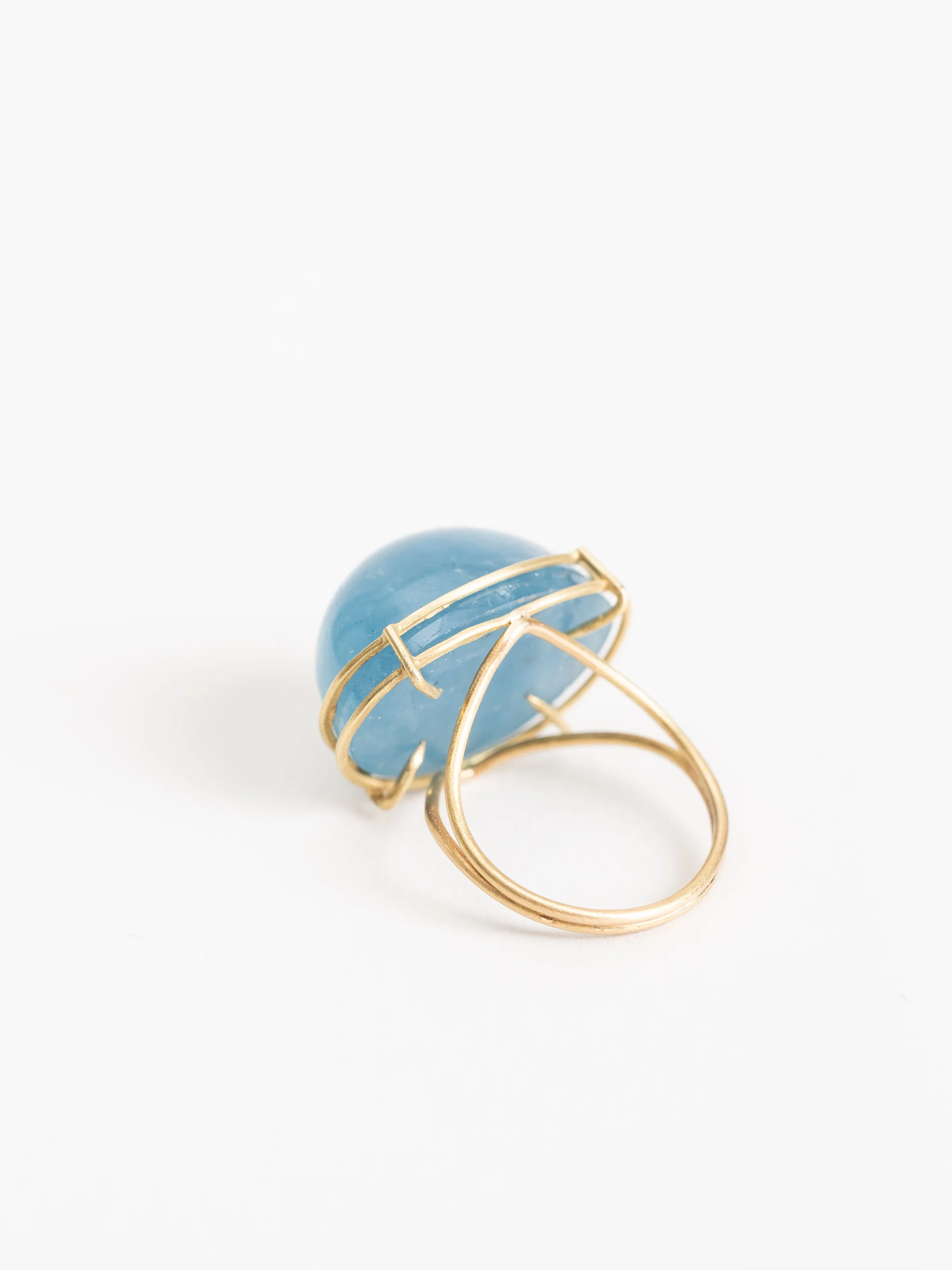 aqua cabachon cage ring - Image 3