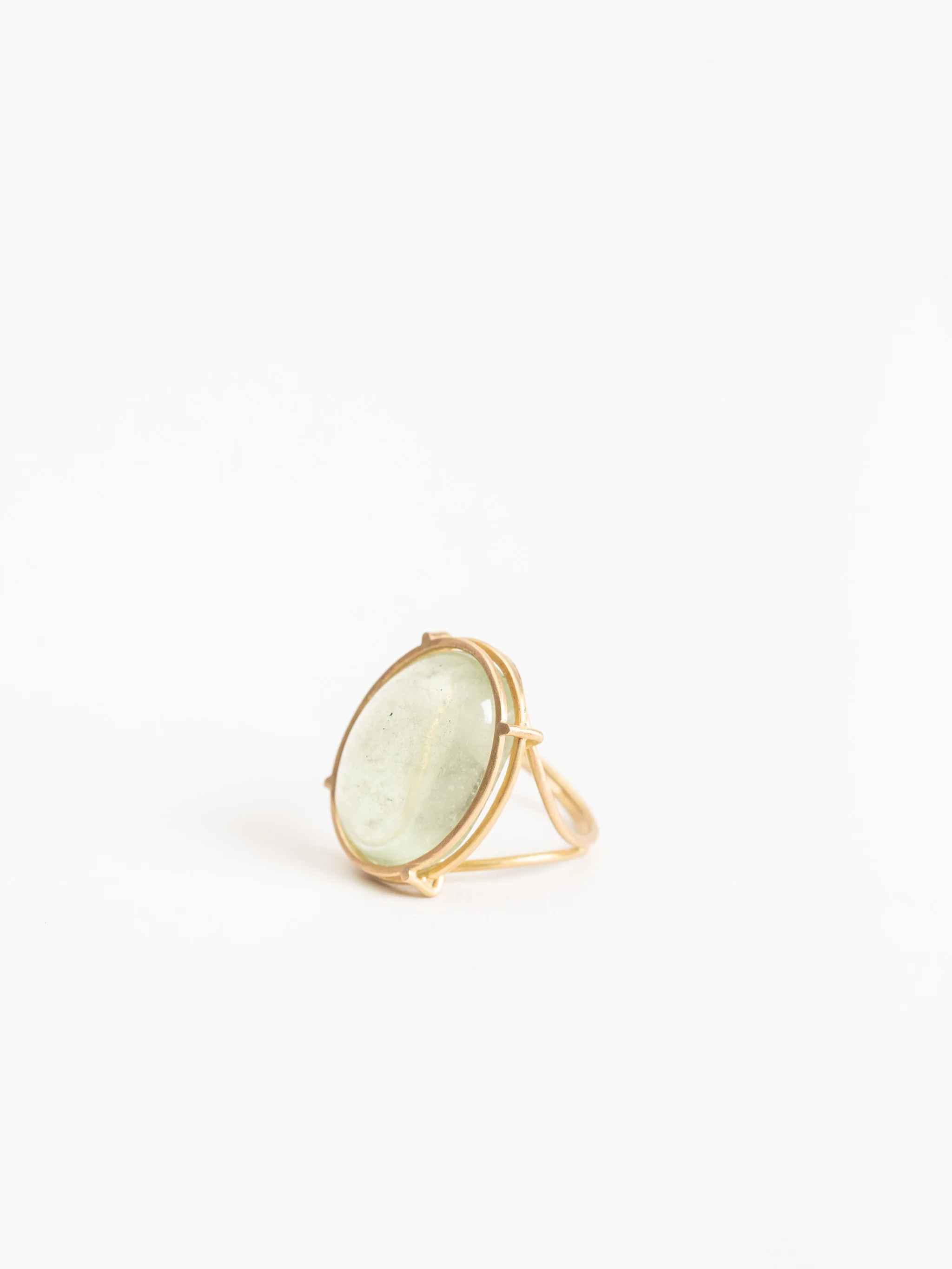 green-yellow beryl ring