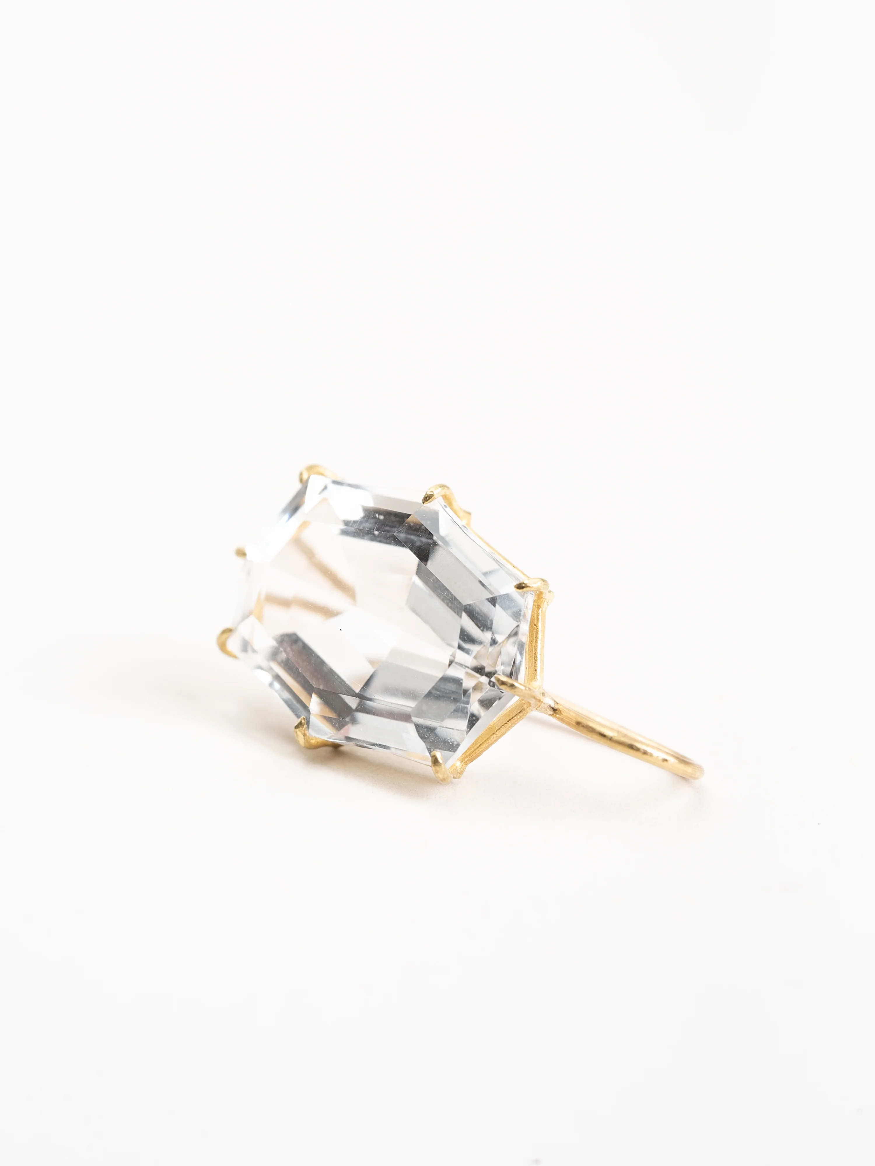 octagonal white topaz earrings - Image 3