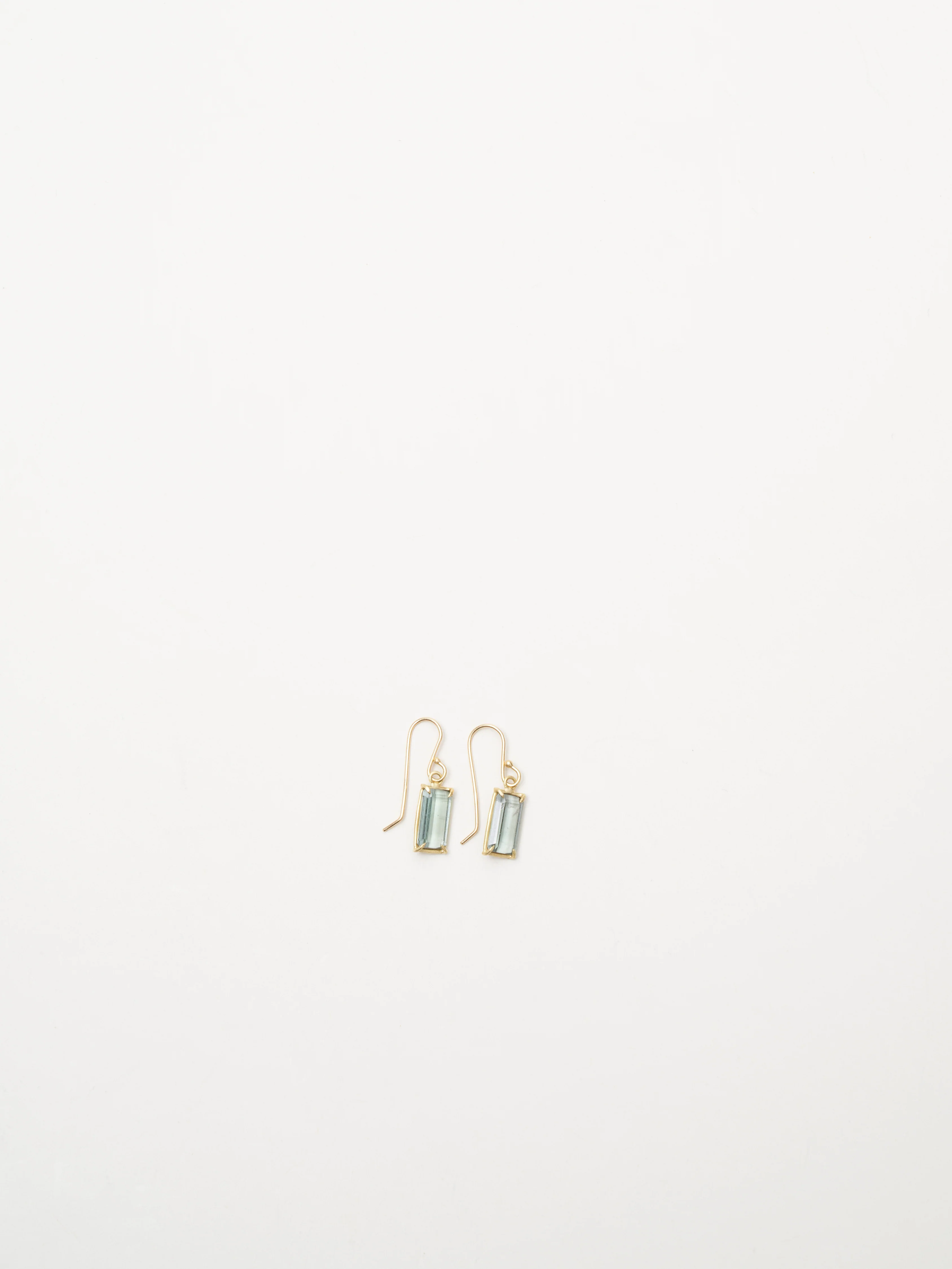 emerald cut blue/green tourmaline earrings - Image 3