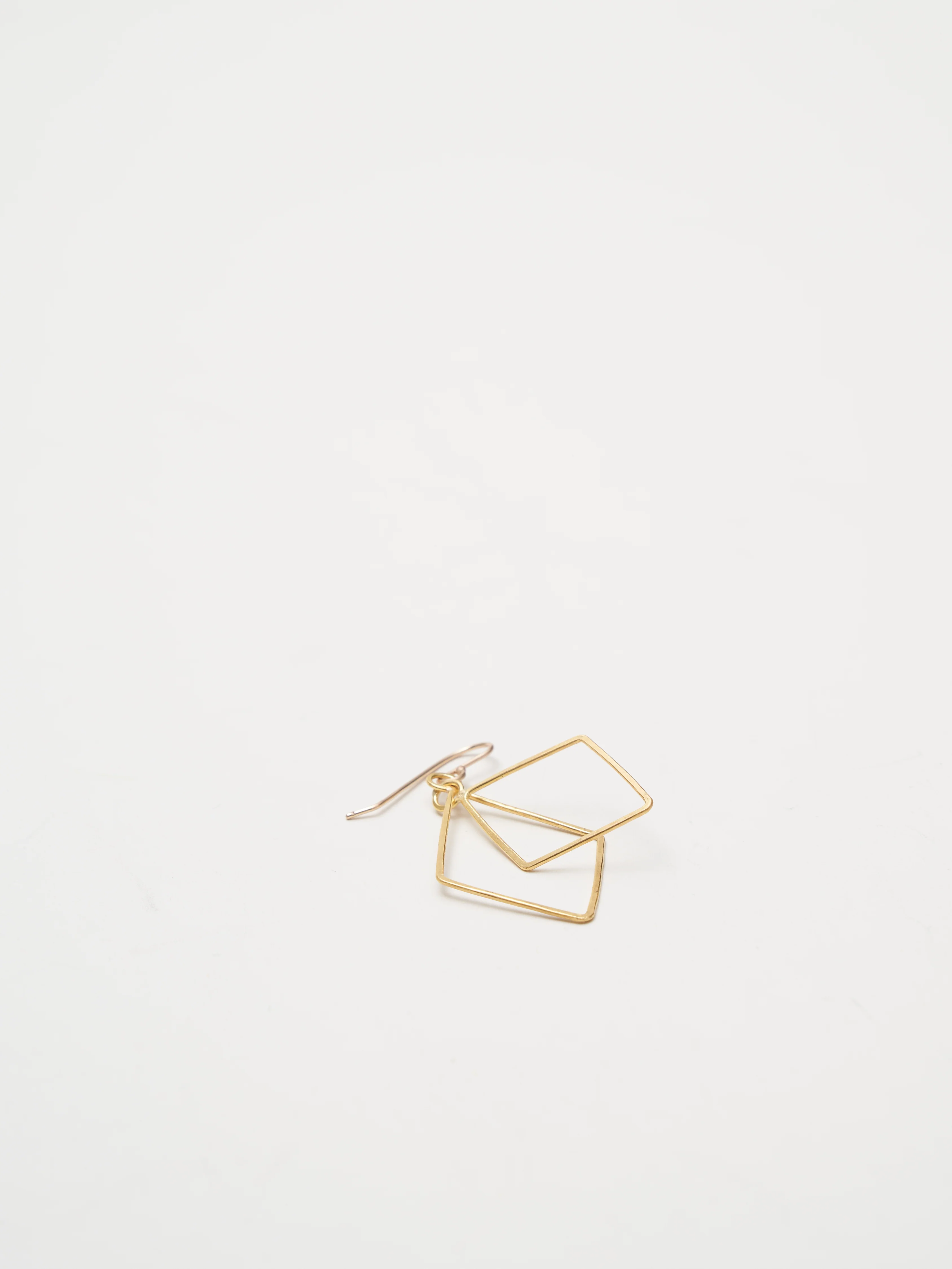 double origami earring - gold - Image 2
