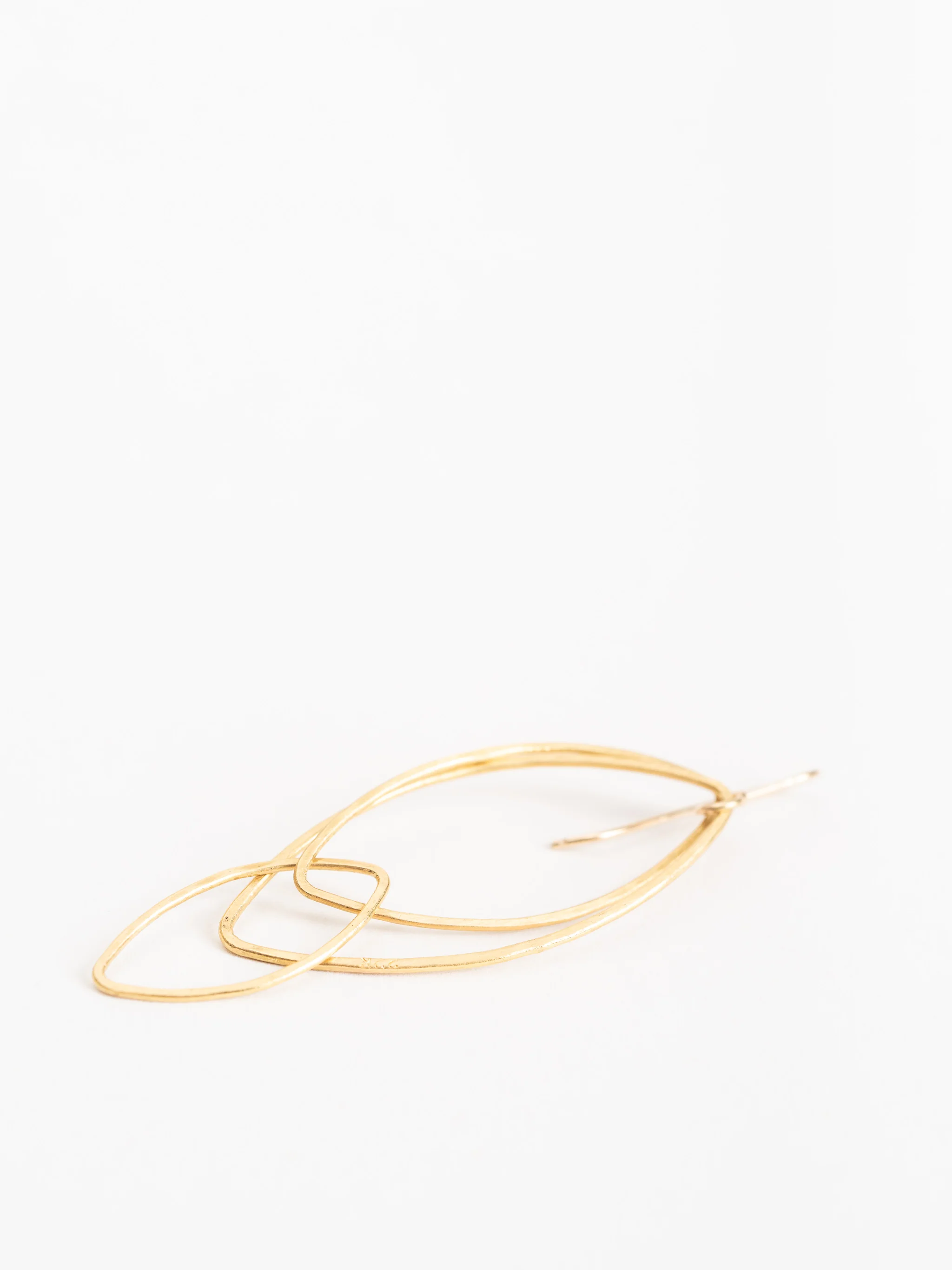 orchid triple leaf drop earrings - Image 2