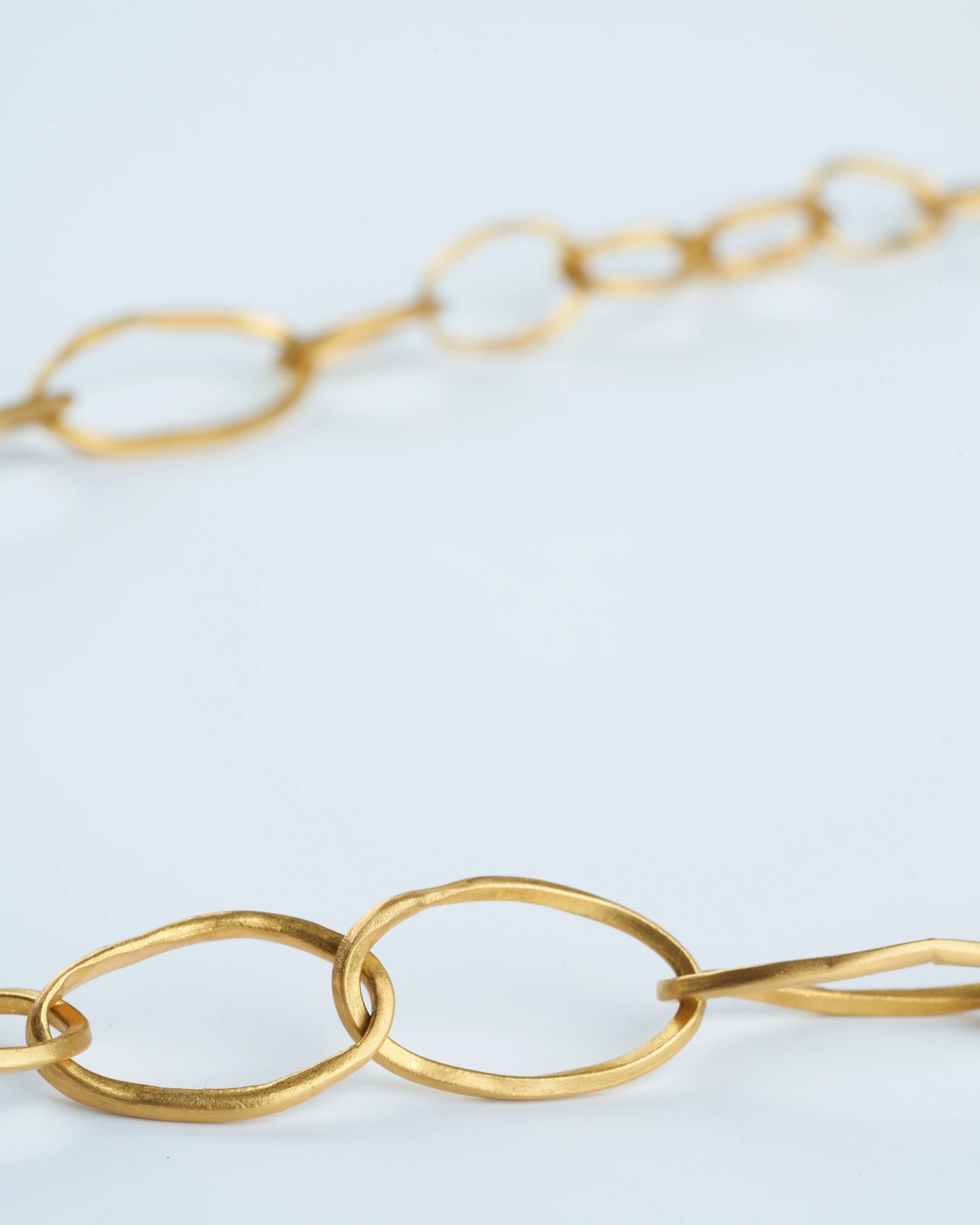 22k gold pebble link neck chain, 17” - gold - Image 3