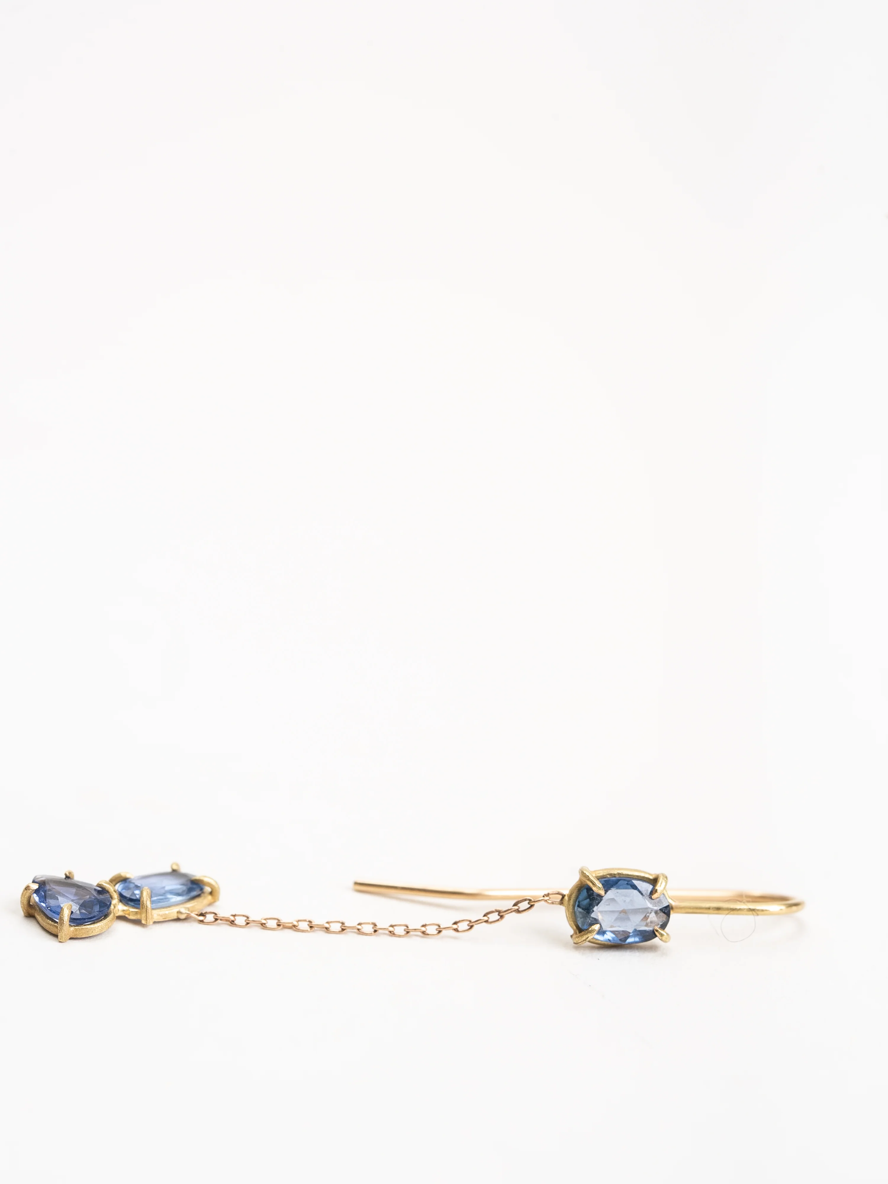 blue sapphire gem drop earrings - Image 3