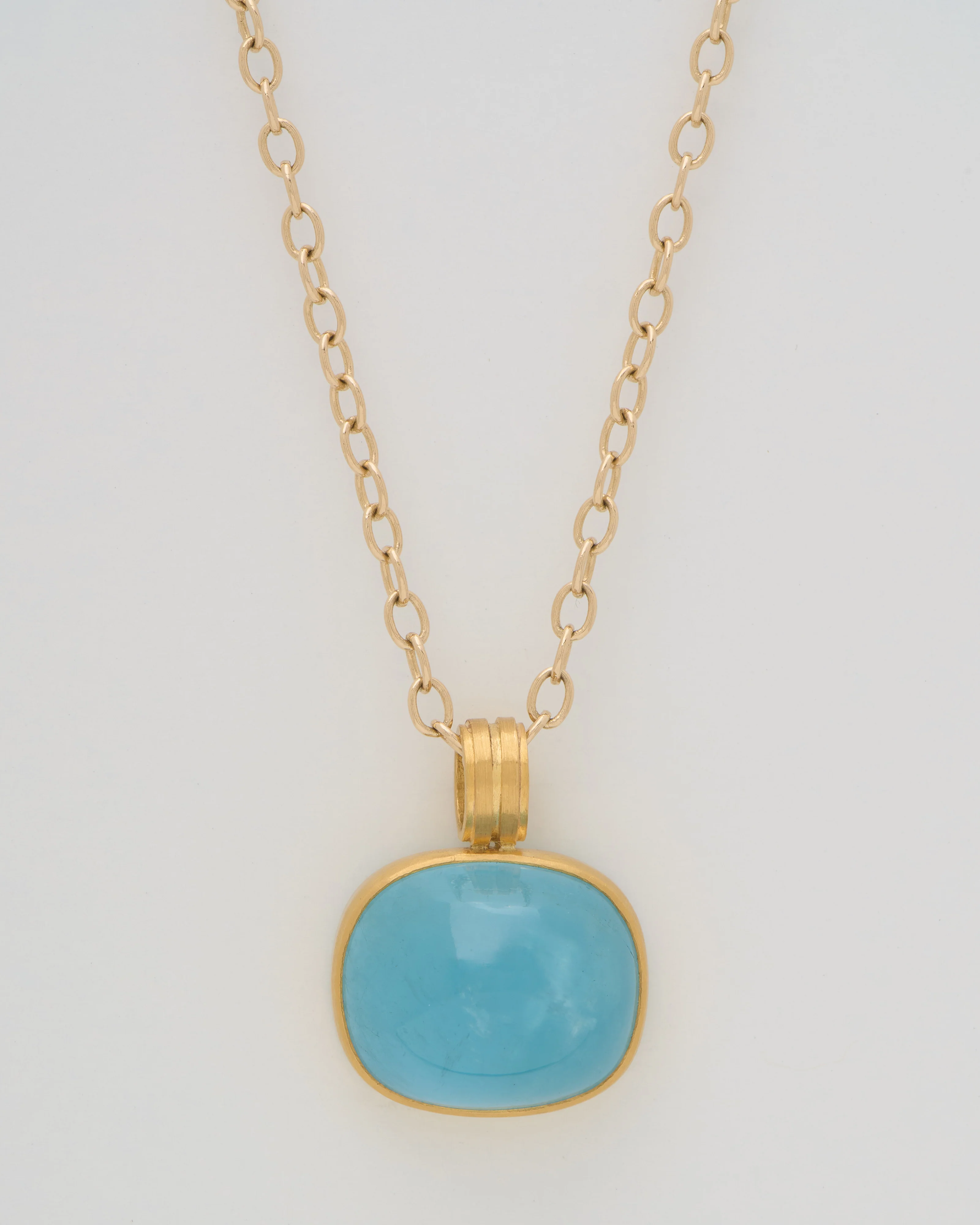 aquamarine cabochon pendant - Image 2