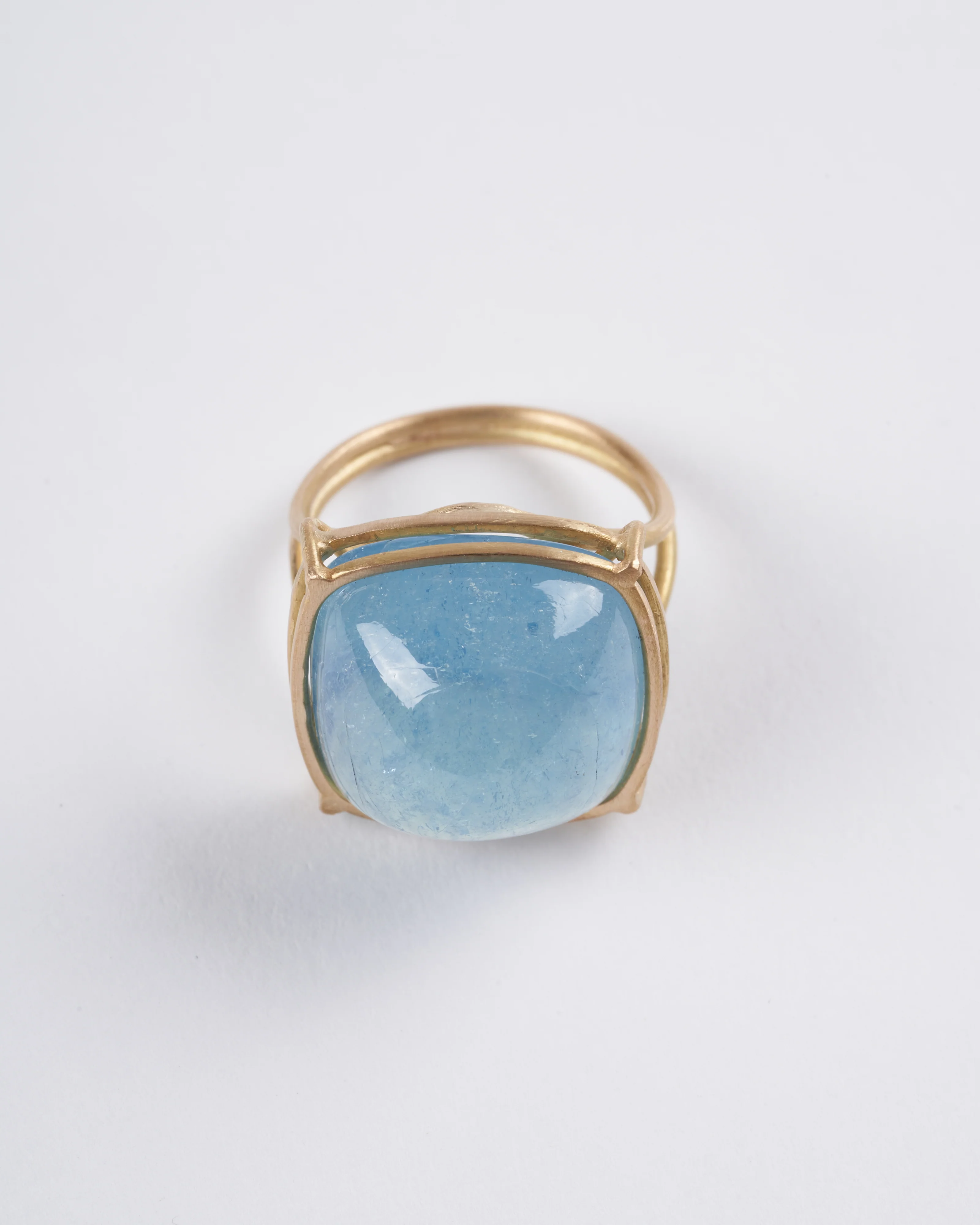 aquamarine cabochon ring - Image 3