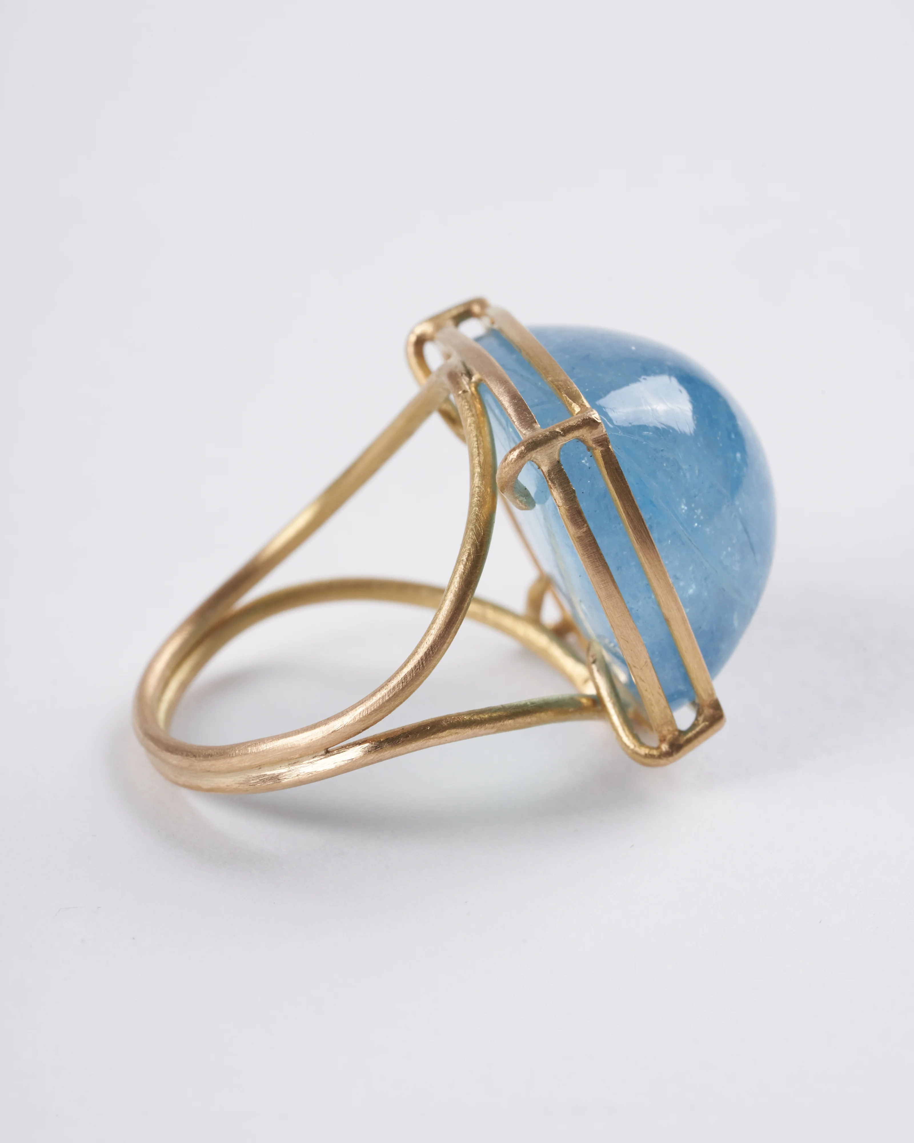 aquamarine cabochon ring - Image 4