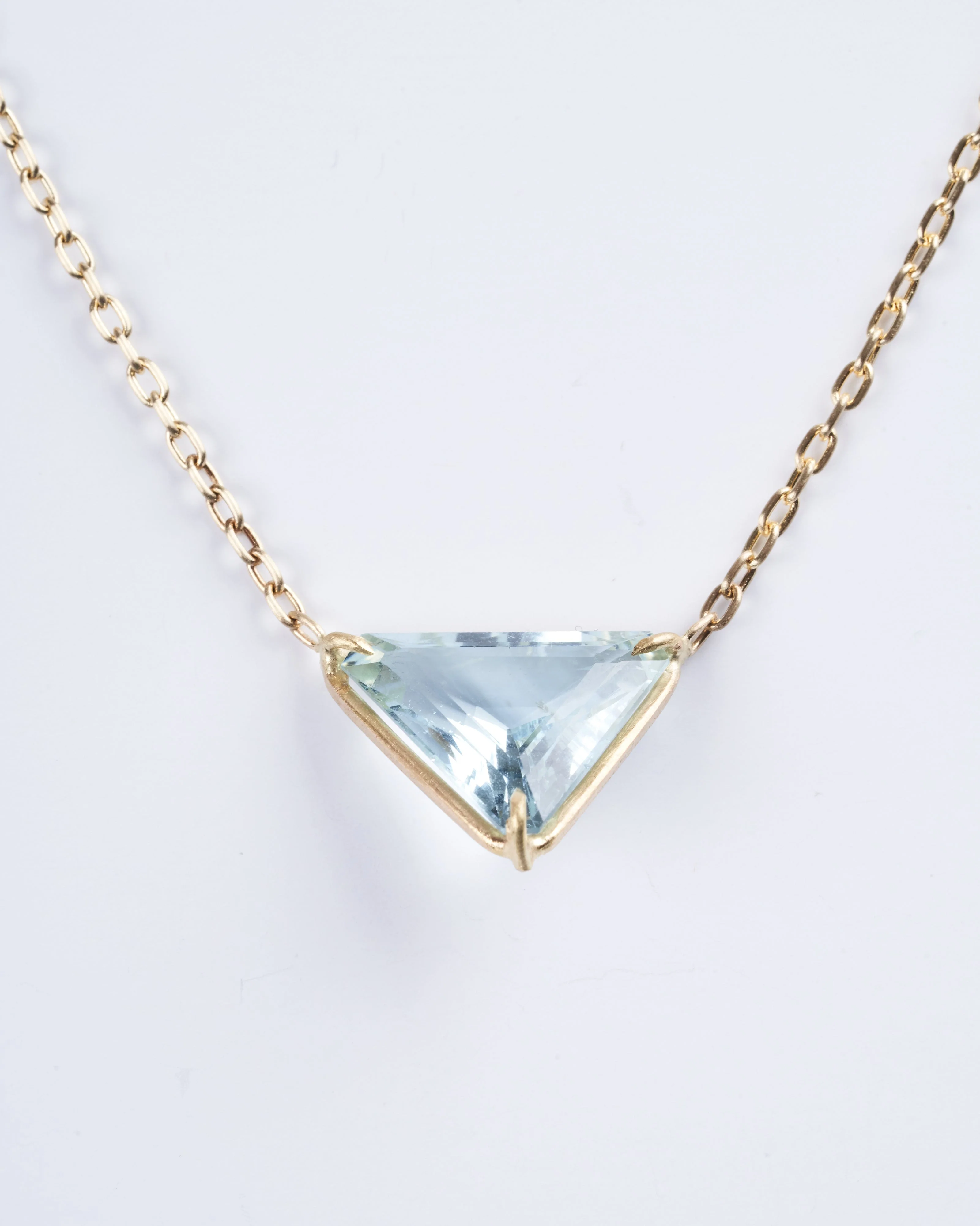 aquamarine shield pendant - aqua/ gold - Image 2